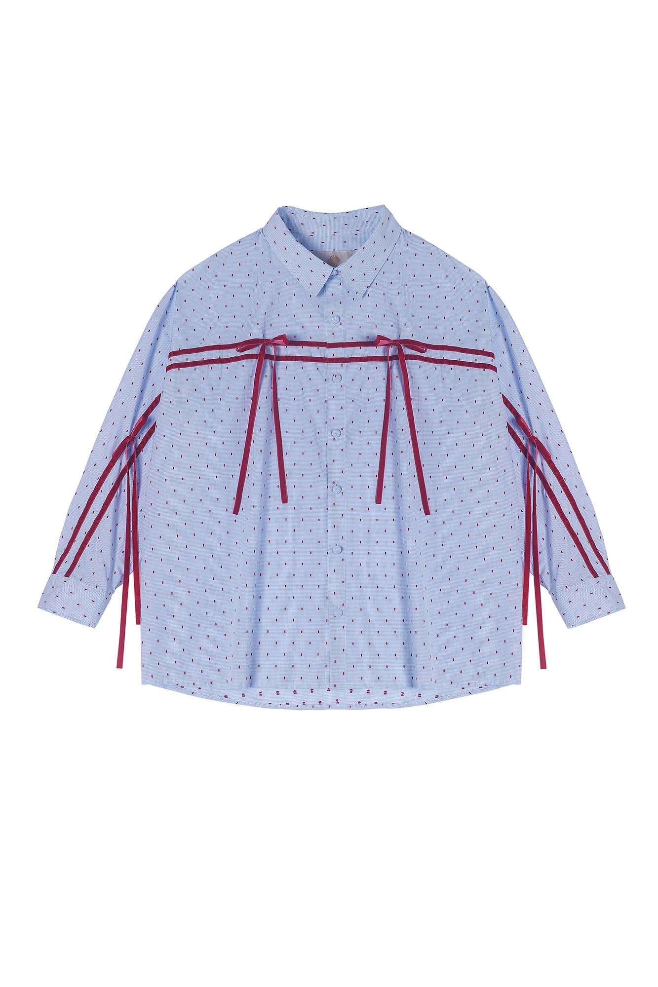 MIICHOUS Polka Dot Bow Tie Shirt