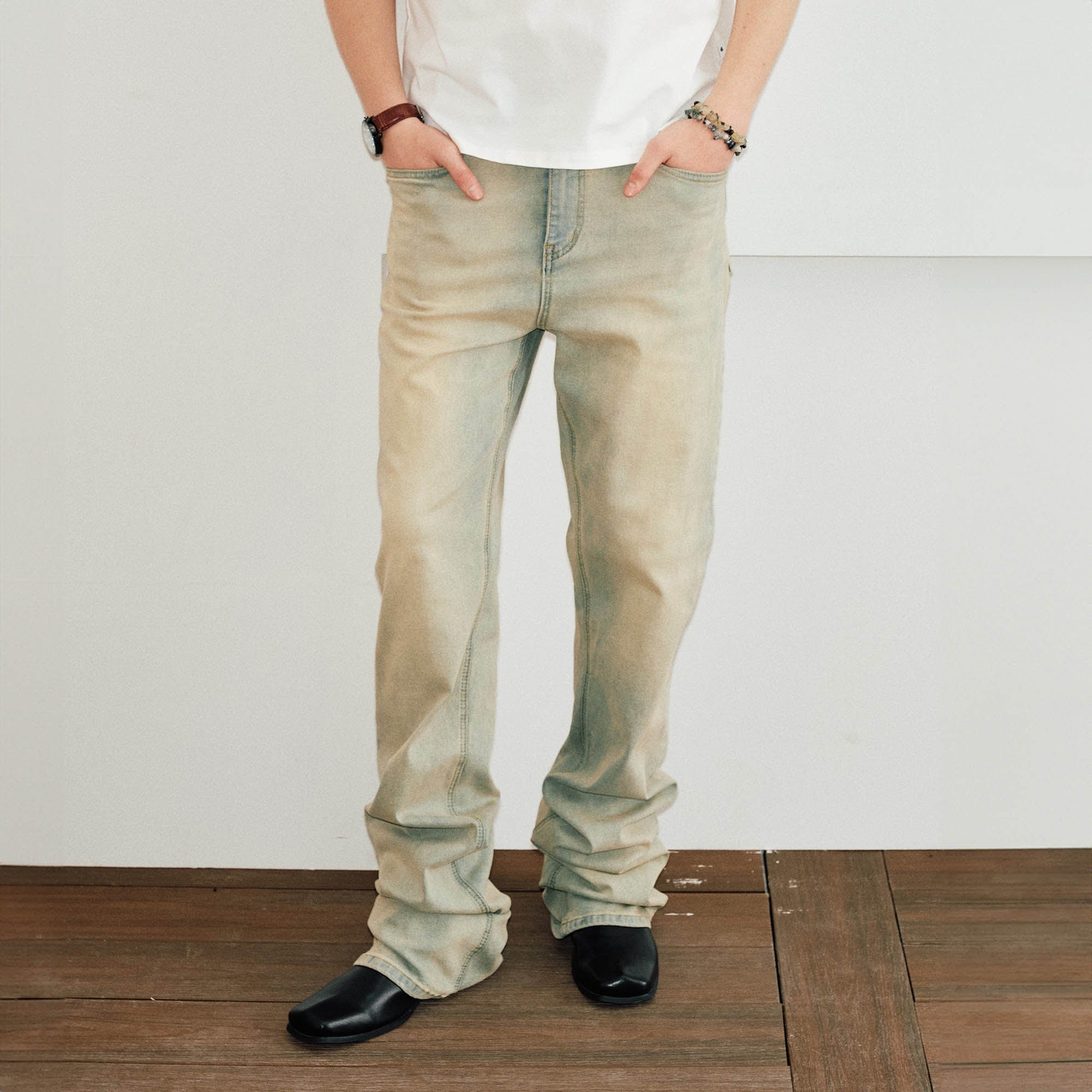 KREATE Classic Washed Straight Jeans