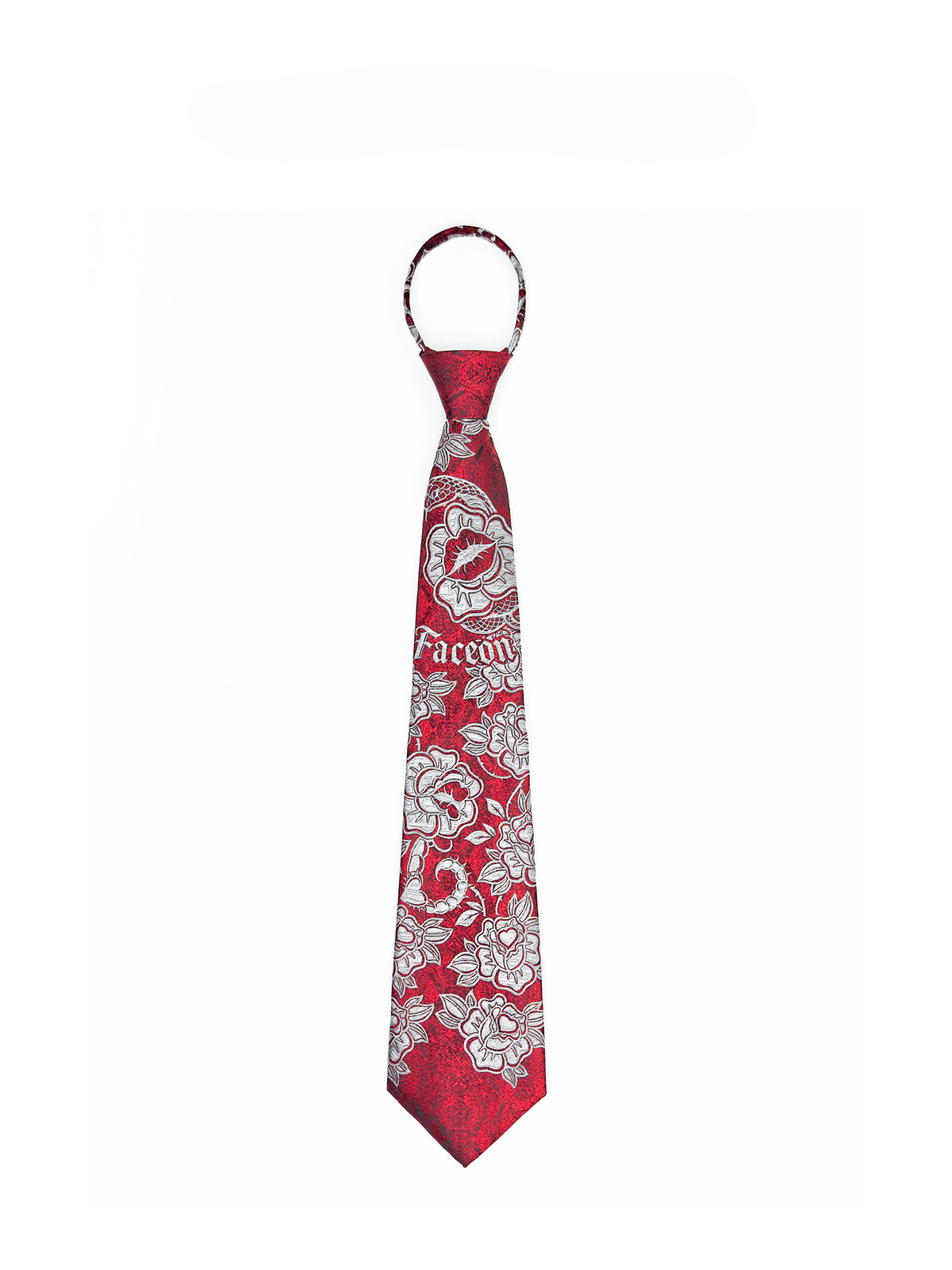 FACEONLAB Carnivorous Flower Jacquard No-Tie Necktie