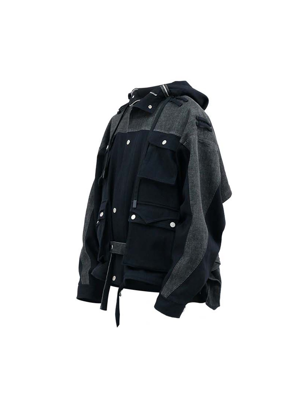 RELABEL Deconstructed Selvedge Denim Multi-Pocket Utility Jacket