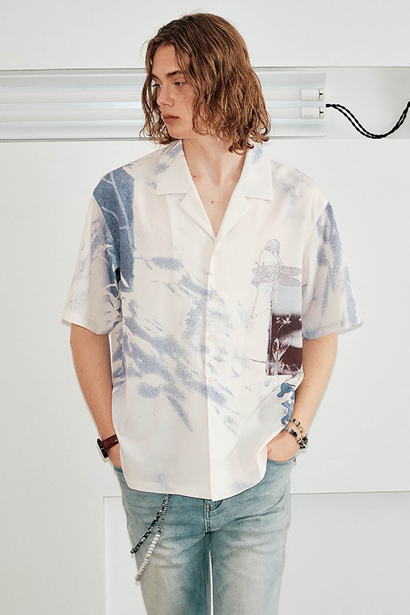 KREATE Garden Silhouette Full Print Cuban Half Shirt, premium urban and streetwear designers apparel on PROJECTISR.com, KREATE