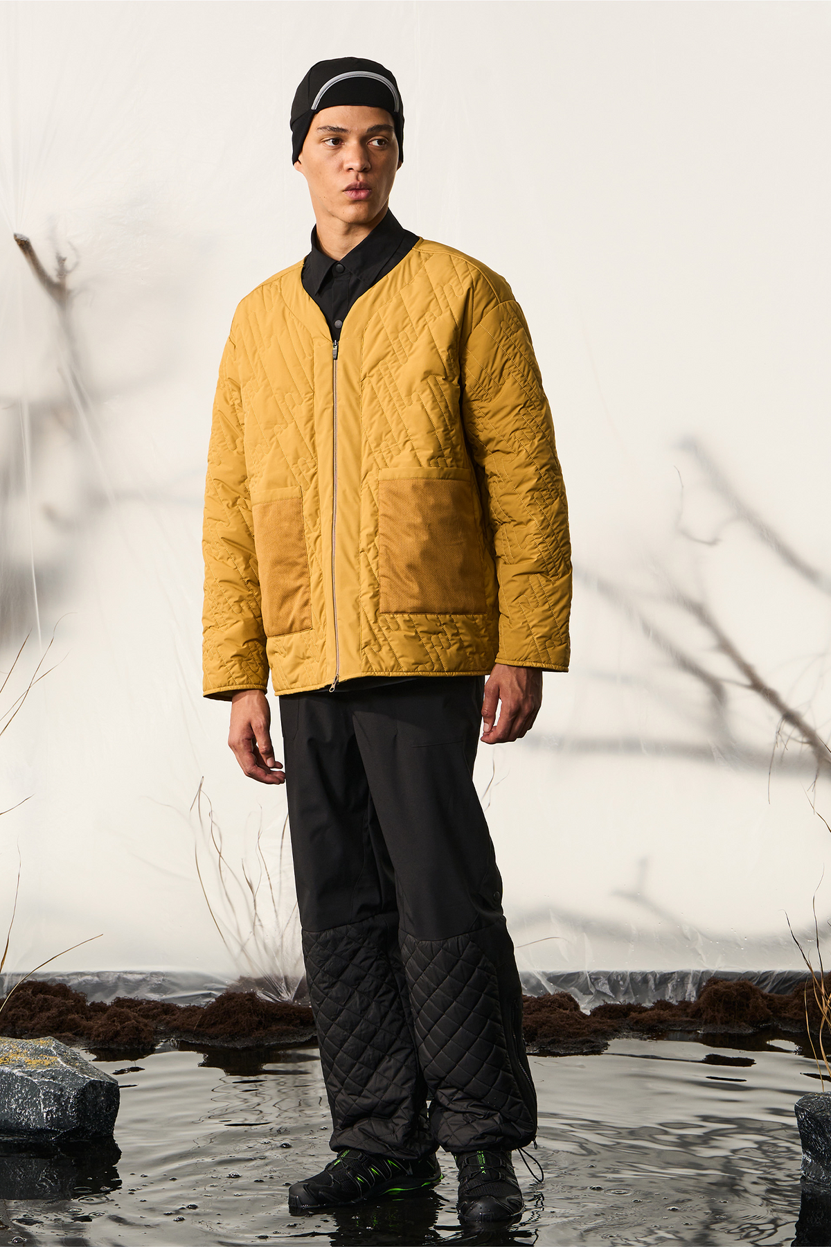 HALCYON Quilted Cotton-Padded Outdoor Jacket, premium urban and streetwear designers apparel on PROJECTISR.com, HALCYON