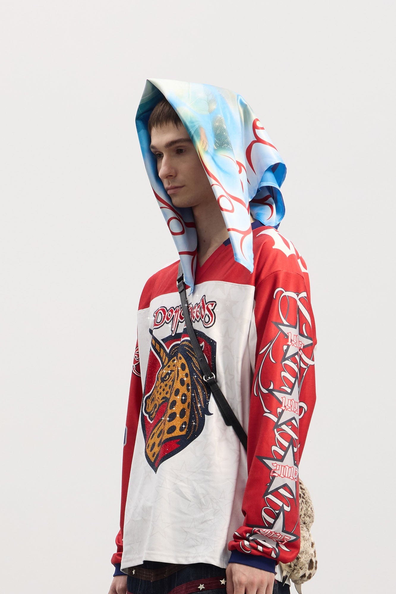 DND4DES Virgin Mary Graphic Thorn Border Bandana, premium urban and streetwear designers apparel on PROJECTISR.com, DND4DES