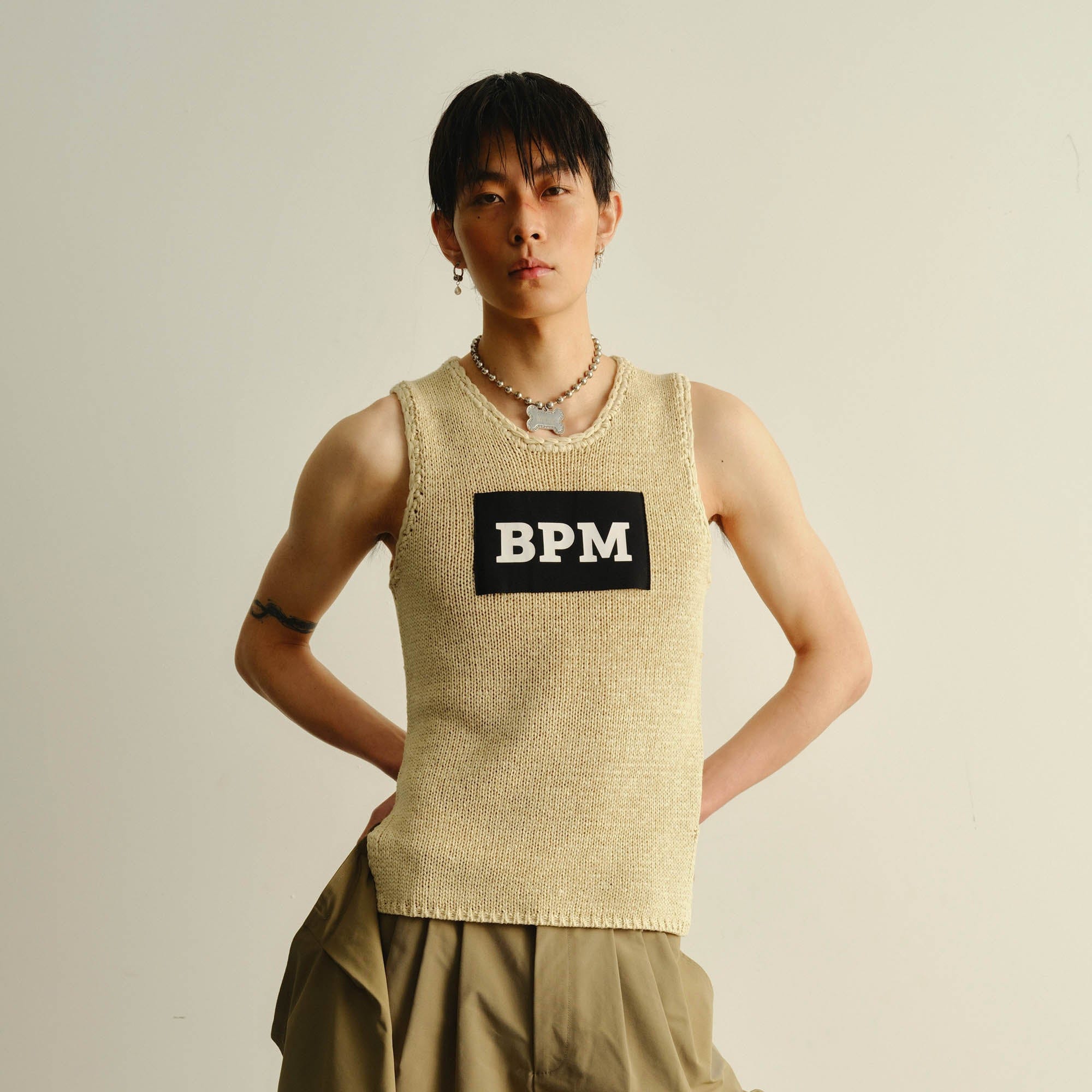 KADAKADA BPM Patchwork Knitted Vest