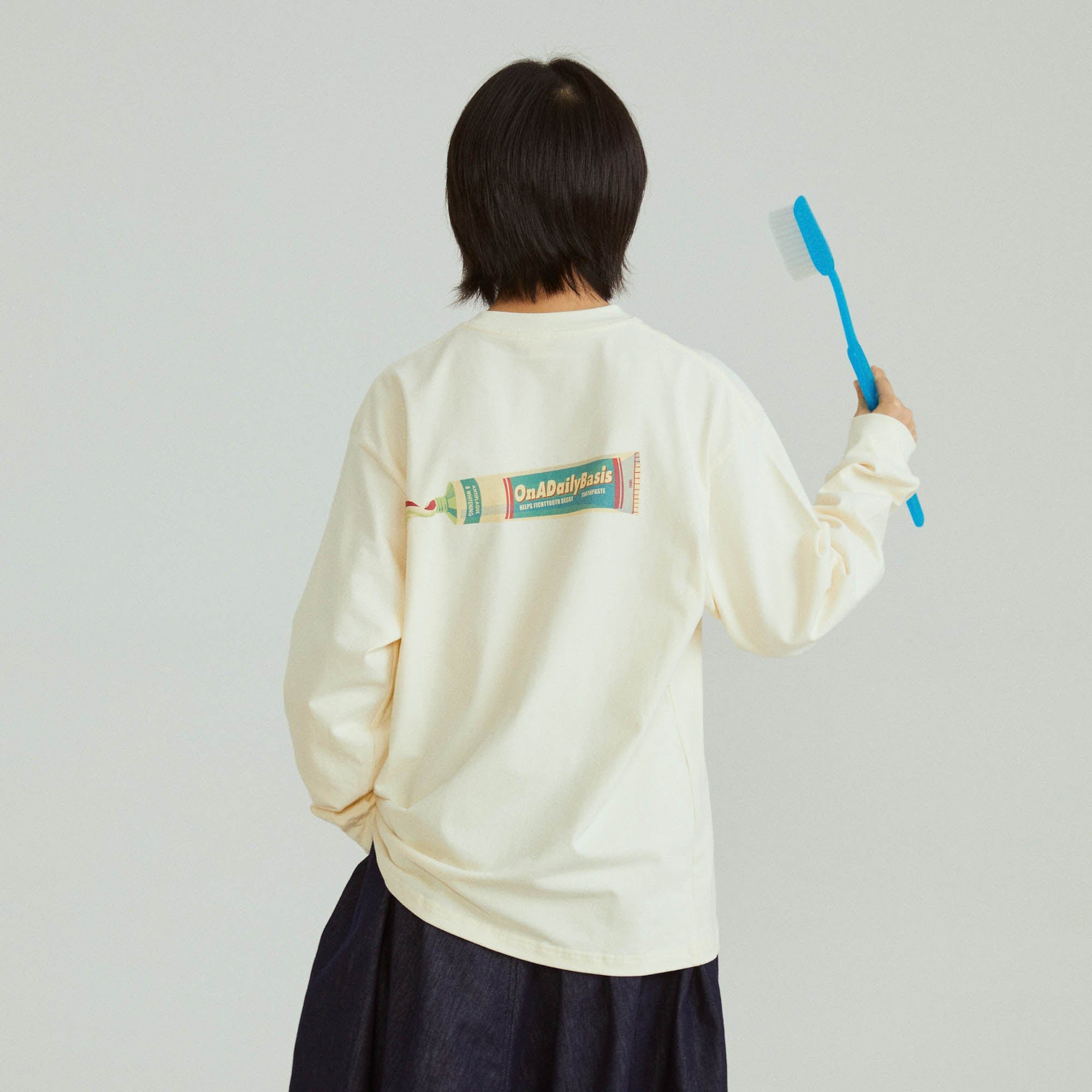 ONADAILYBASIS Toothbrush & Toothpaste Graphic Long-Sleeve Tee