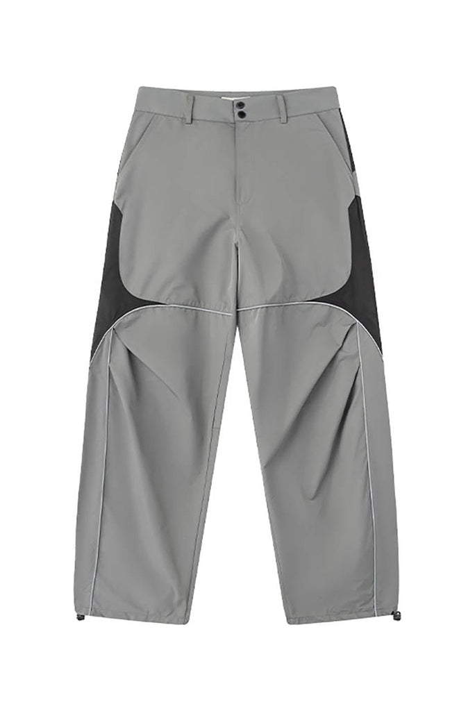 ENSHADOWER Diamond-Spliced Reflective Crinkled Parachute Pants, premium urban and streetwear designers apparel on PROJECTISR.com, ENSHADOWER
