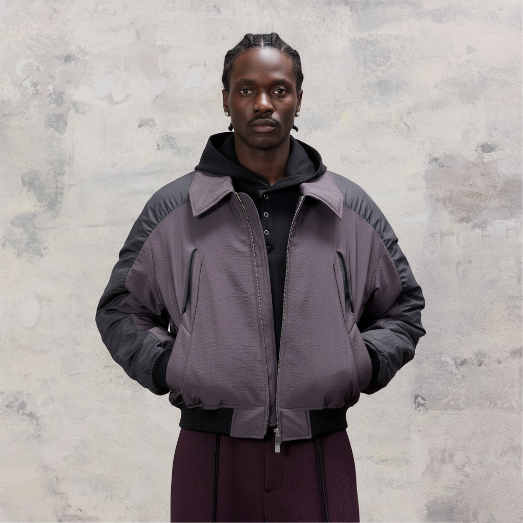 ALVNG AR ANTS Tucked Pleats Saber Sleeve Jacket