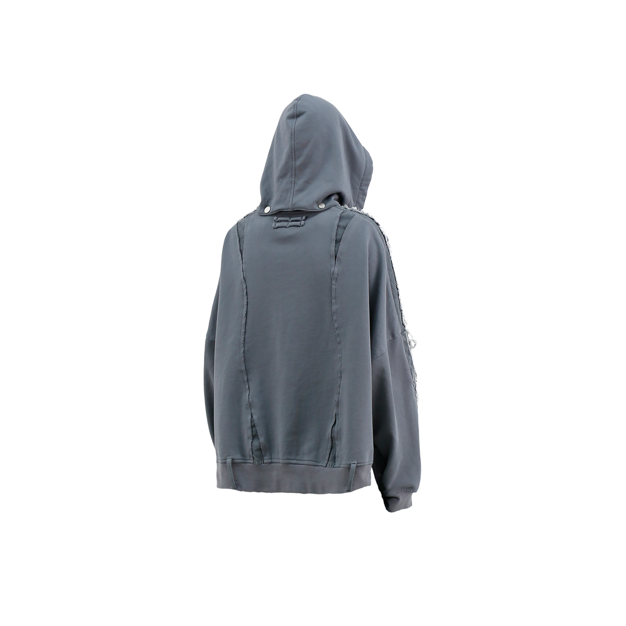 RELABEL Detachable-Pocket Spliced Hooded Jacket