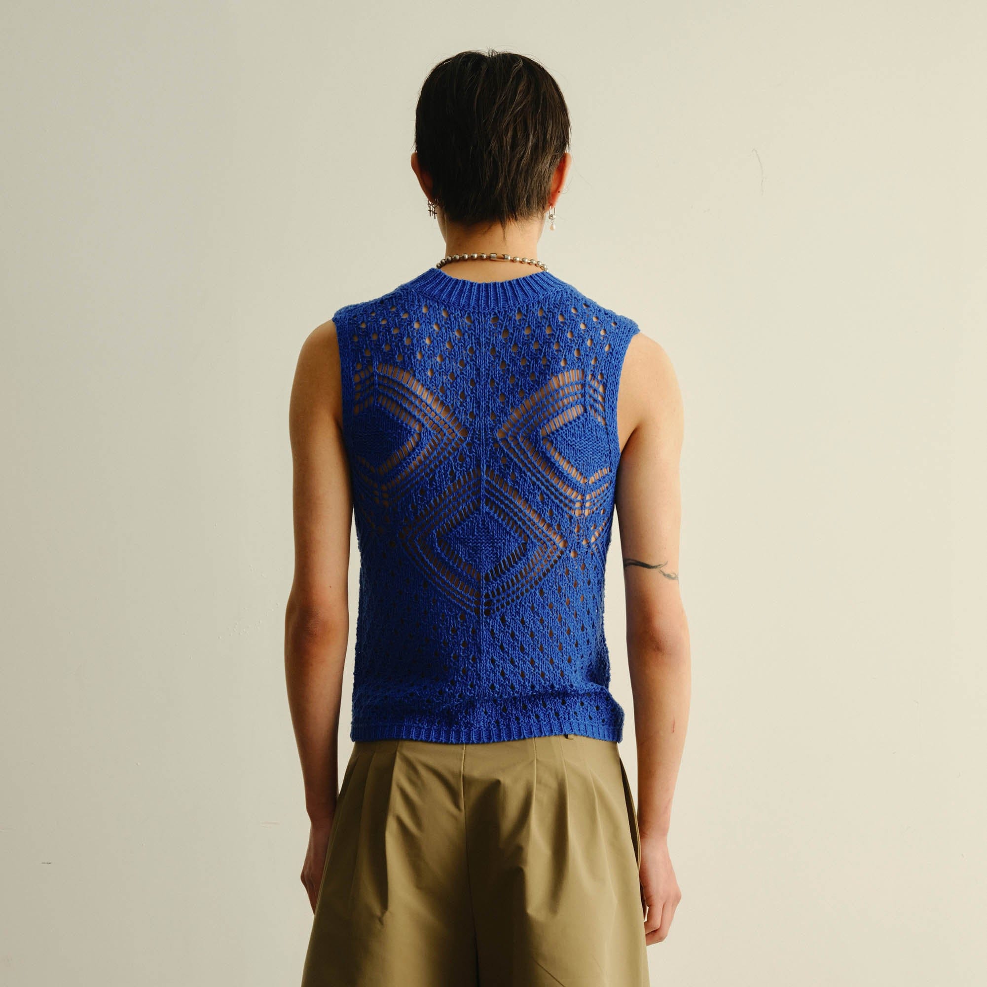 KADAKADA Geometric Crochet Vest
