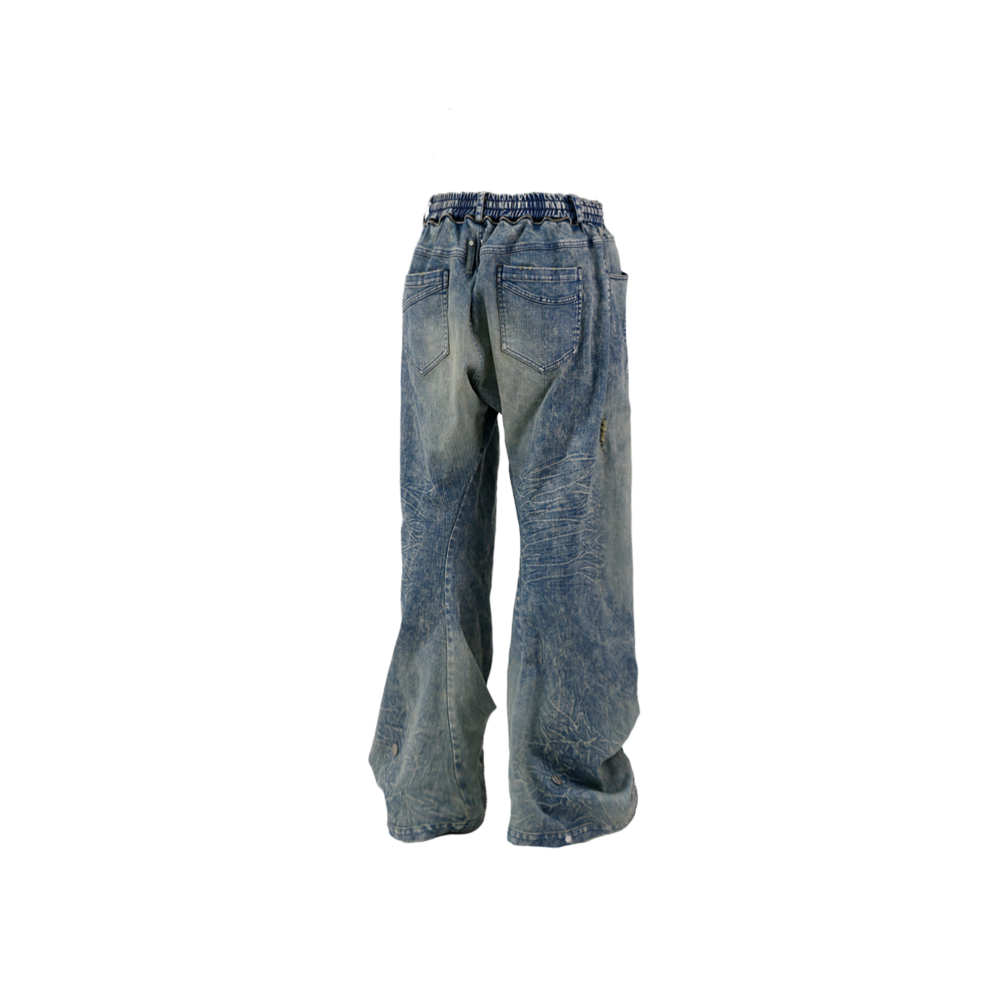 RELABEL Washed Curved-Blade Jeans