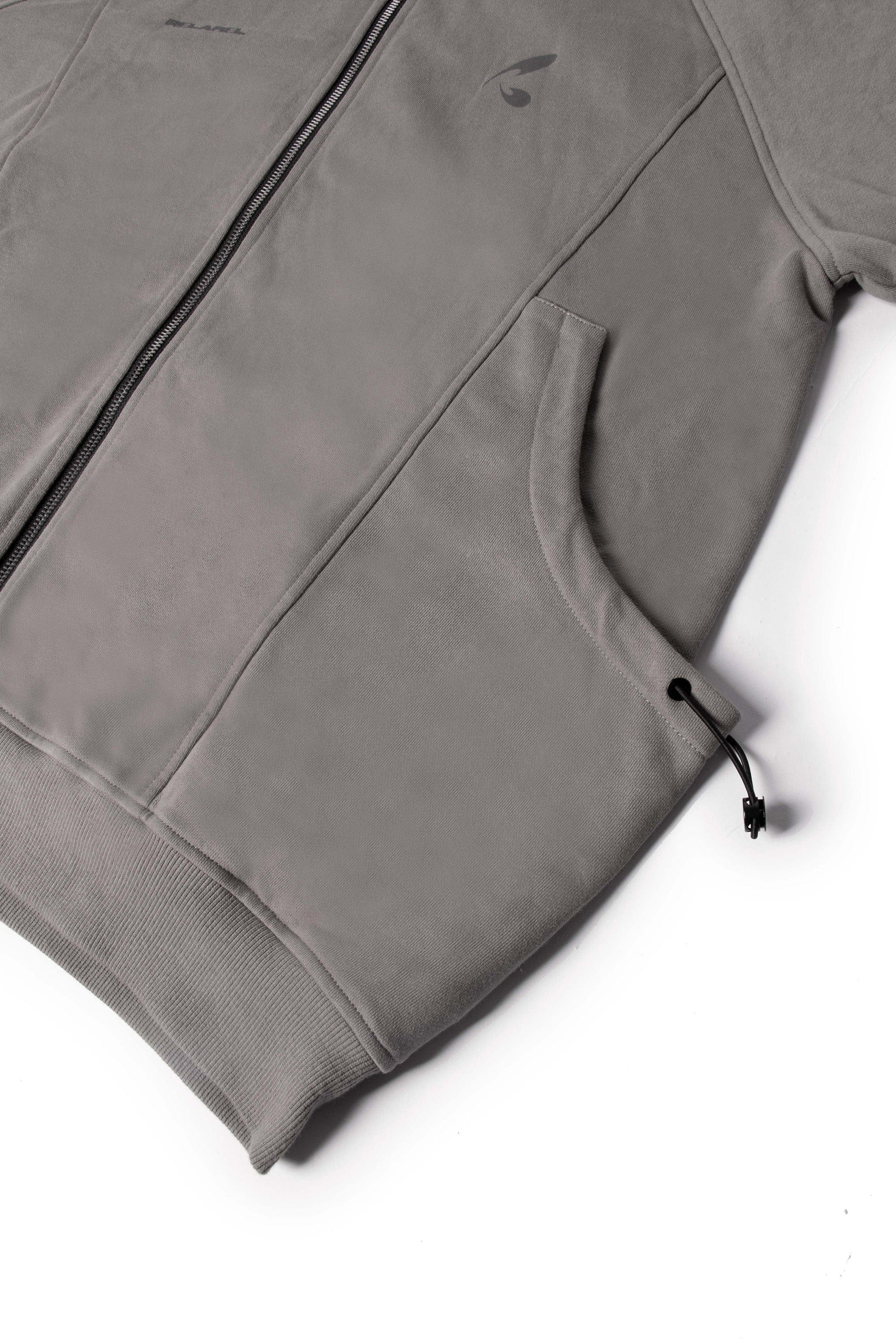 RELABEL Spliced Zipper Pocket Zip-Up Hoodie