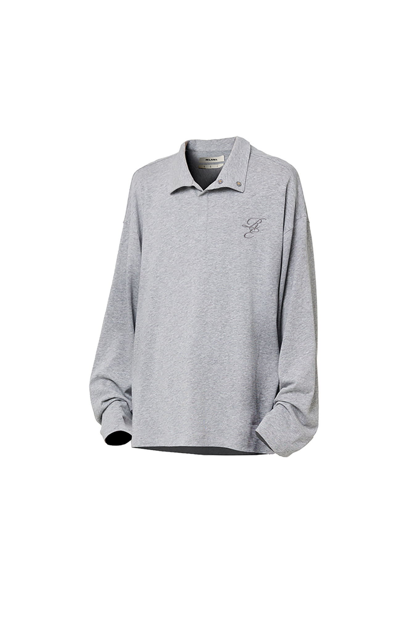 RELABEL Embroidered Magnetic Collar Polo Sweater