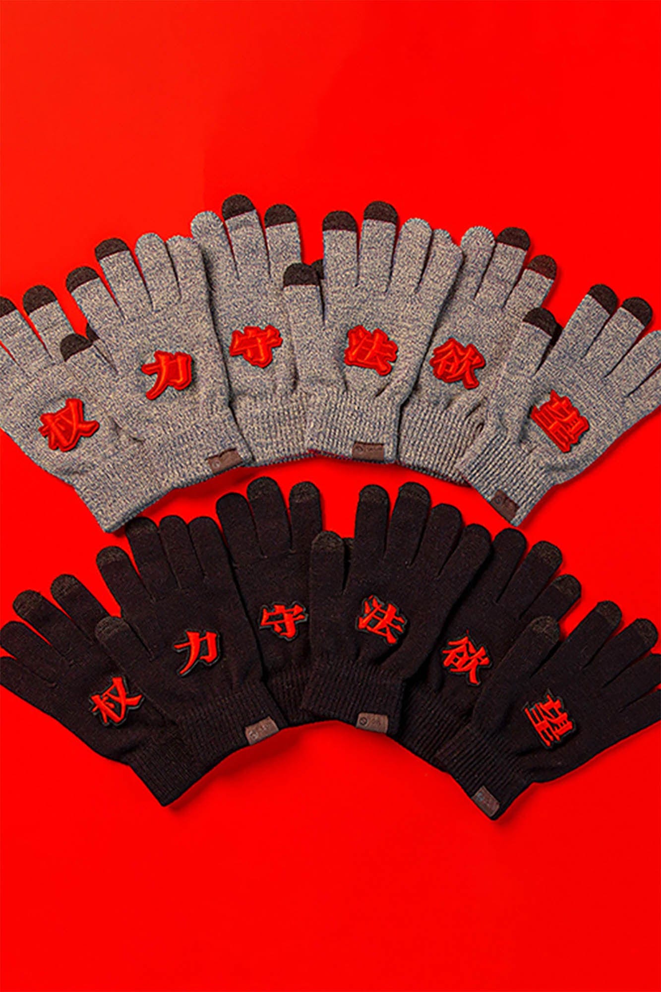 OSCILL Embroidered Knit Gloves