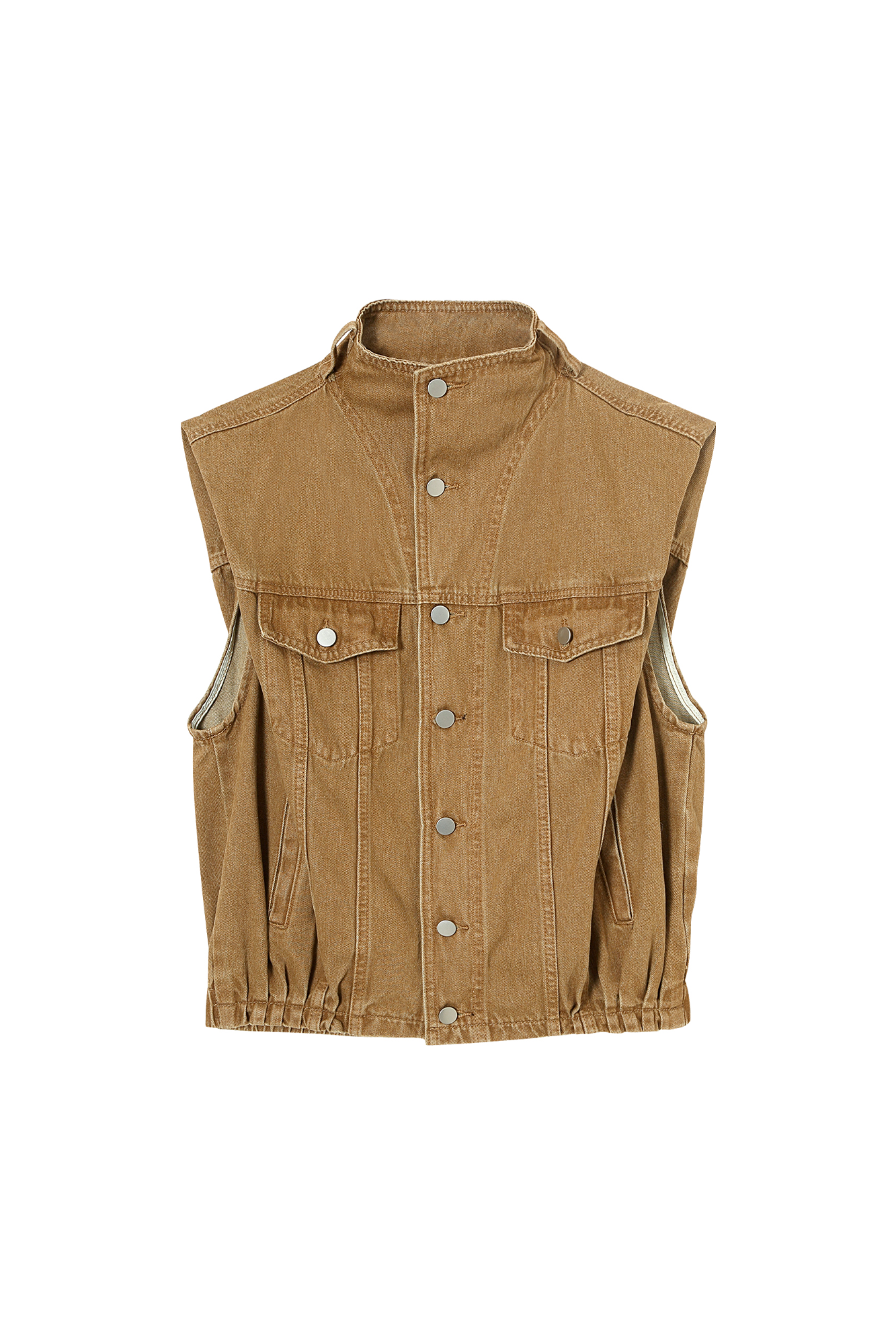 CLP Retro Stand Collar Denim Vest