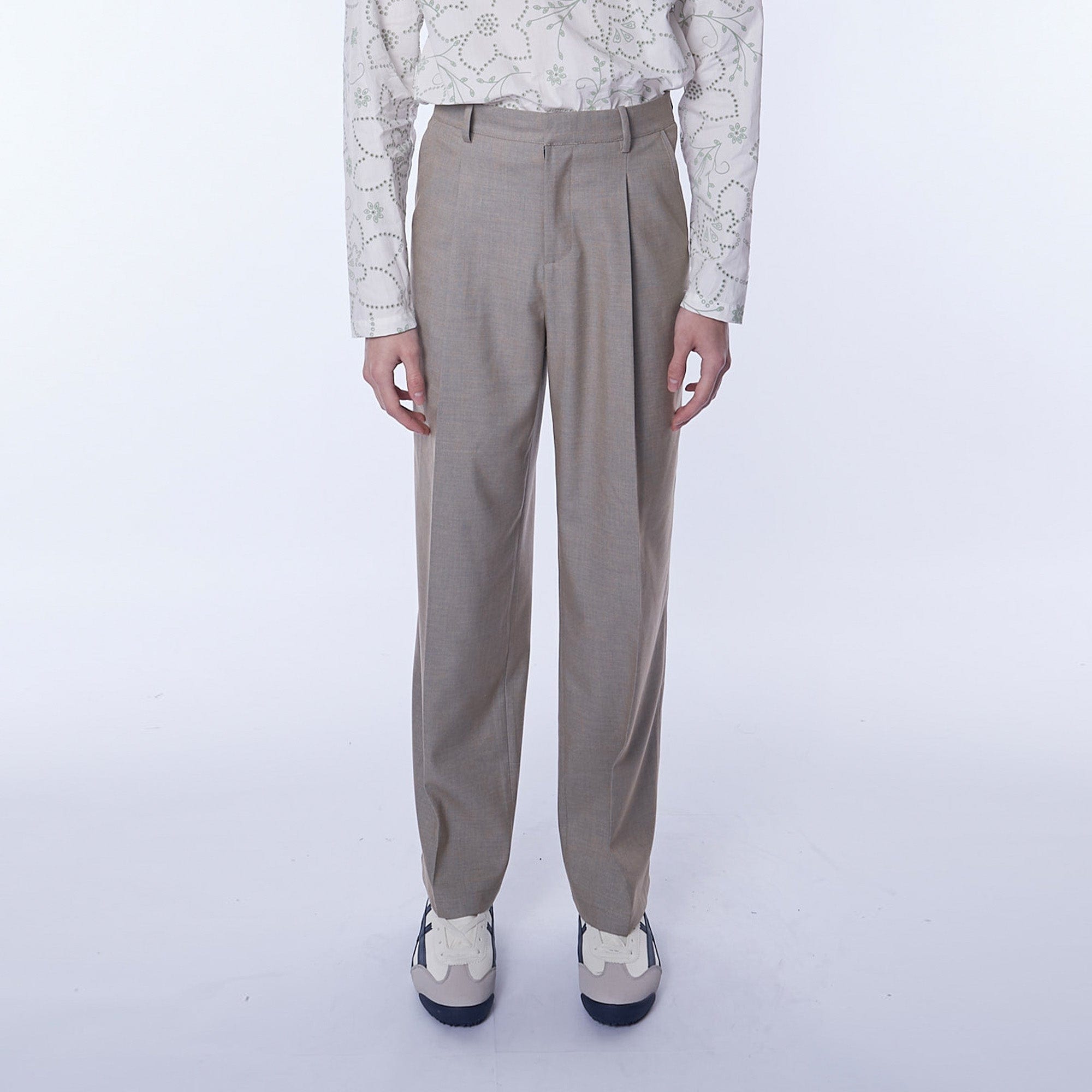 pleated cigarette pants ASSEEN Essential Pleated Straight-Leg Cigarette Trousers, M pleated cigarette pants ASSEEN Essential Pleated Straight-Leg Cigarette Trousers, M