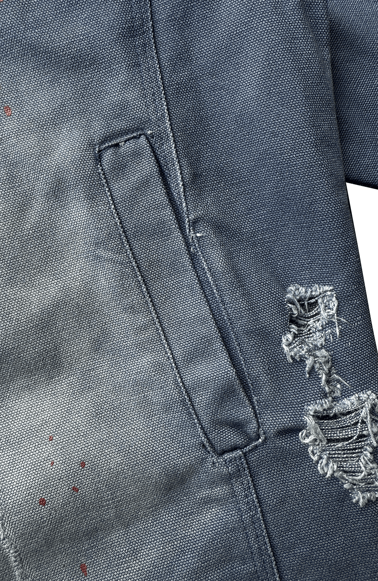 TECNINEGROUP Distressed Grunge Denim Jacket