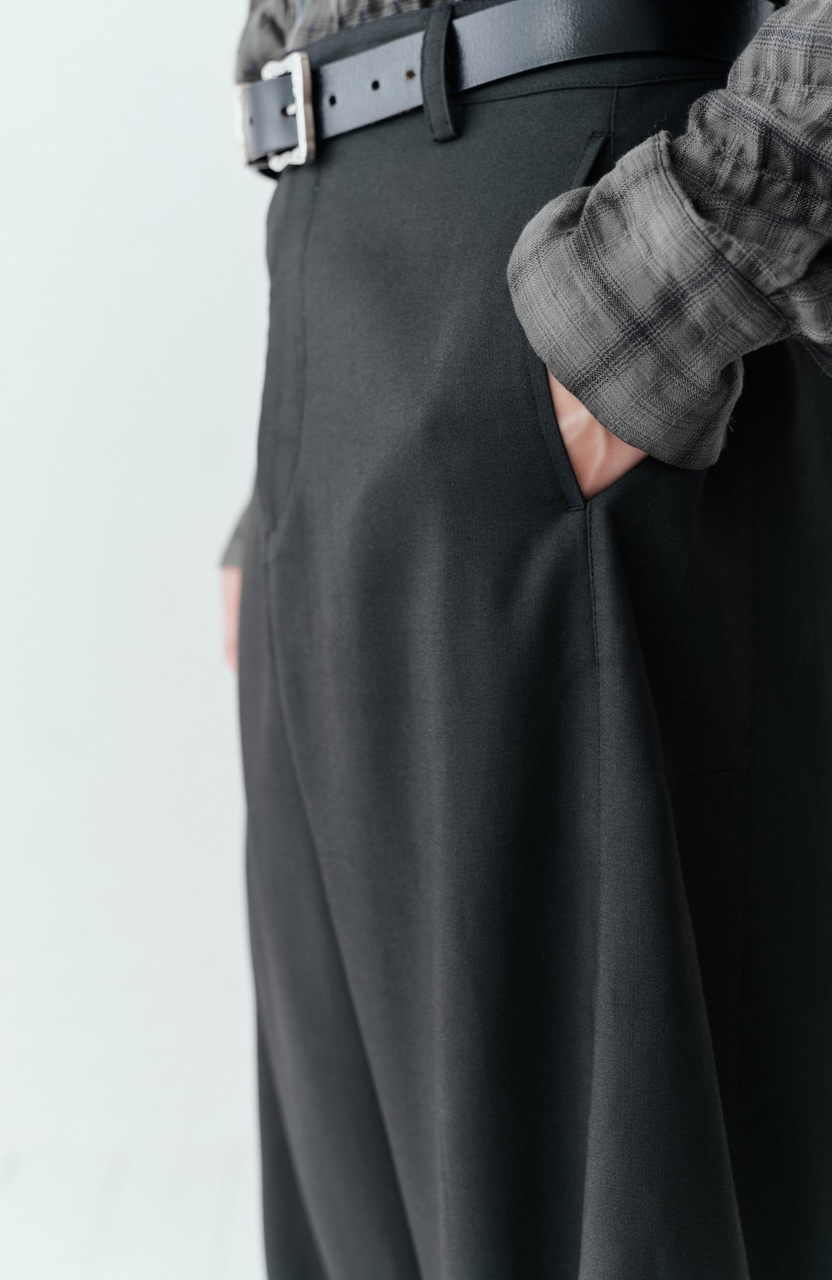 GRAINMUSTARD Double Pleat High-Waist Trousers