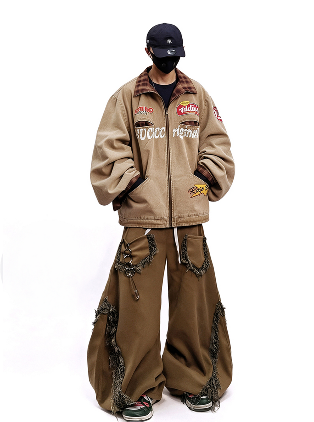 UUCSCC Retro Oversized Denim Varsity Jacket, premium urban and streetwear designers apparel on PROJECTISR.com, UUCSCC