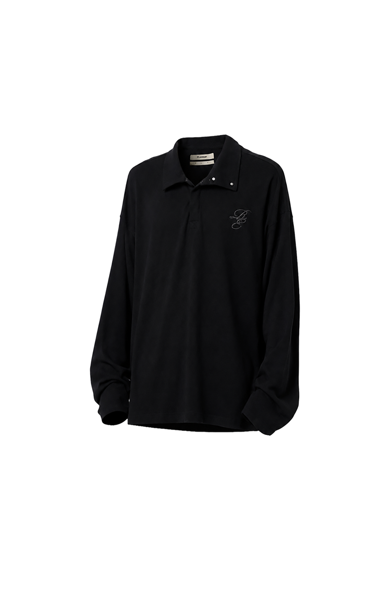 RELABEL Embroidered Magnetic Collar Polo Sweater