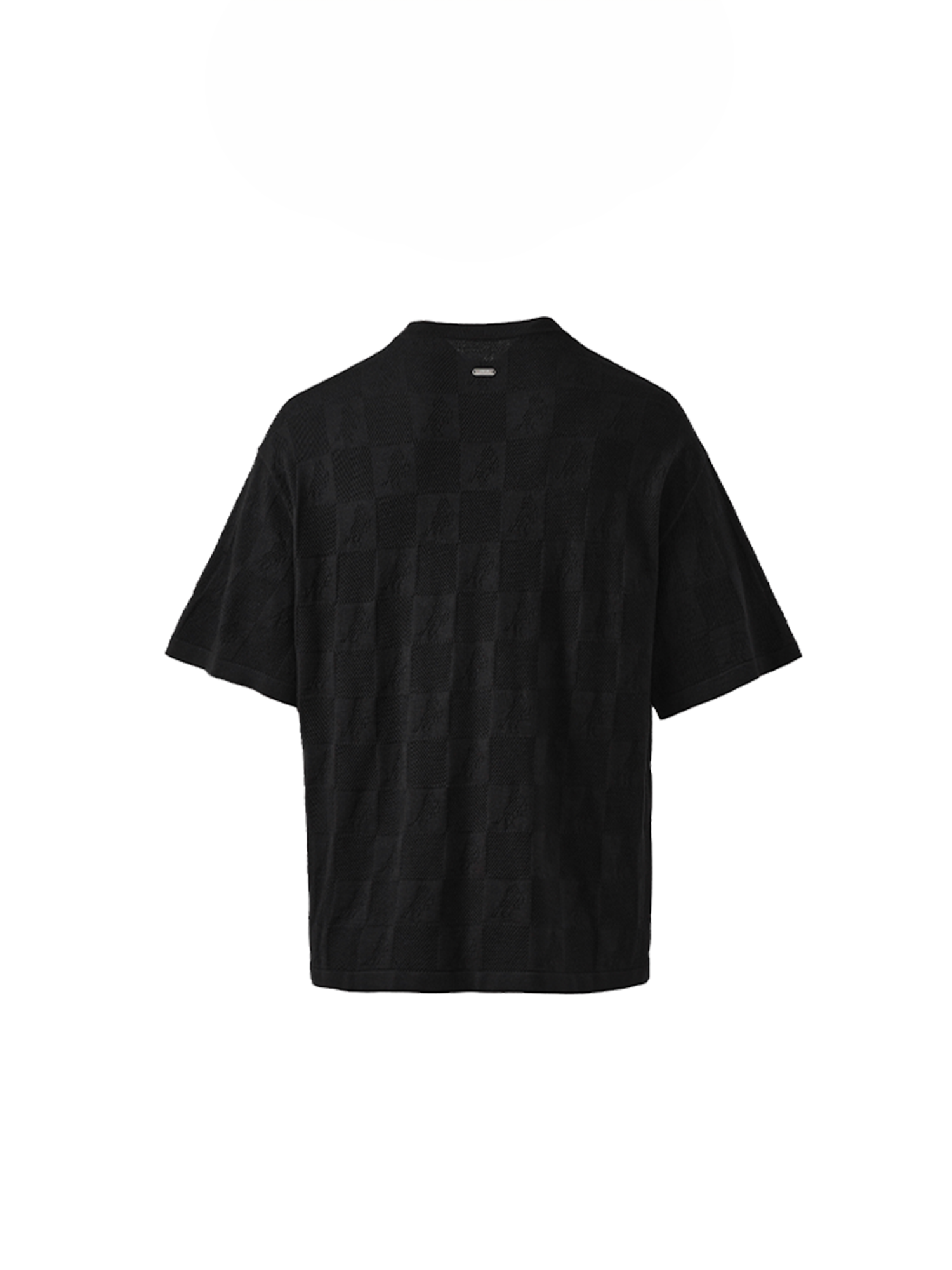 PMW Checkerboard Horse Jacquard Knitted T Shirt, premium urban and streetwear designers apparel on PROJECTISR.com, PMW