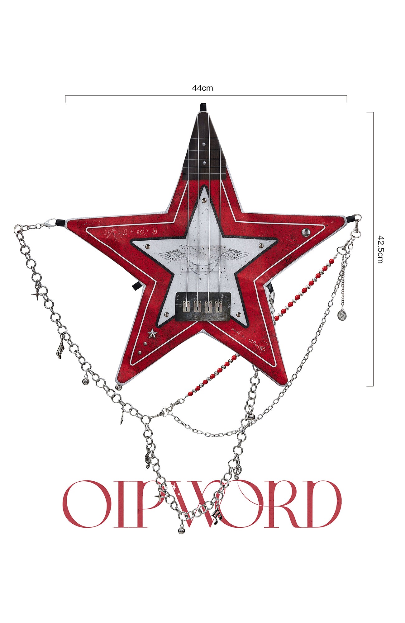 OIPWORD Star-Jacquard Wide-Leg Pants