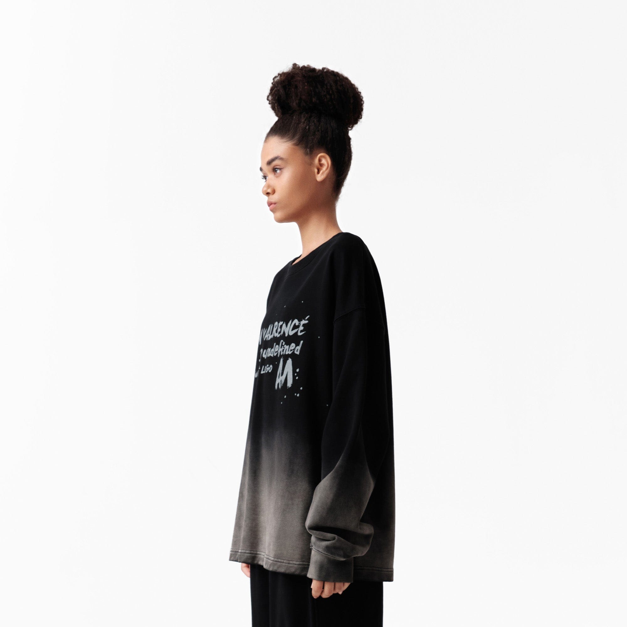 VANN VALRENCE Gradient Washed Oversized Sweatshirt