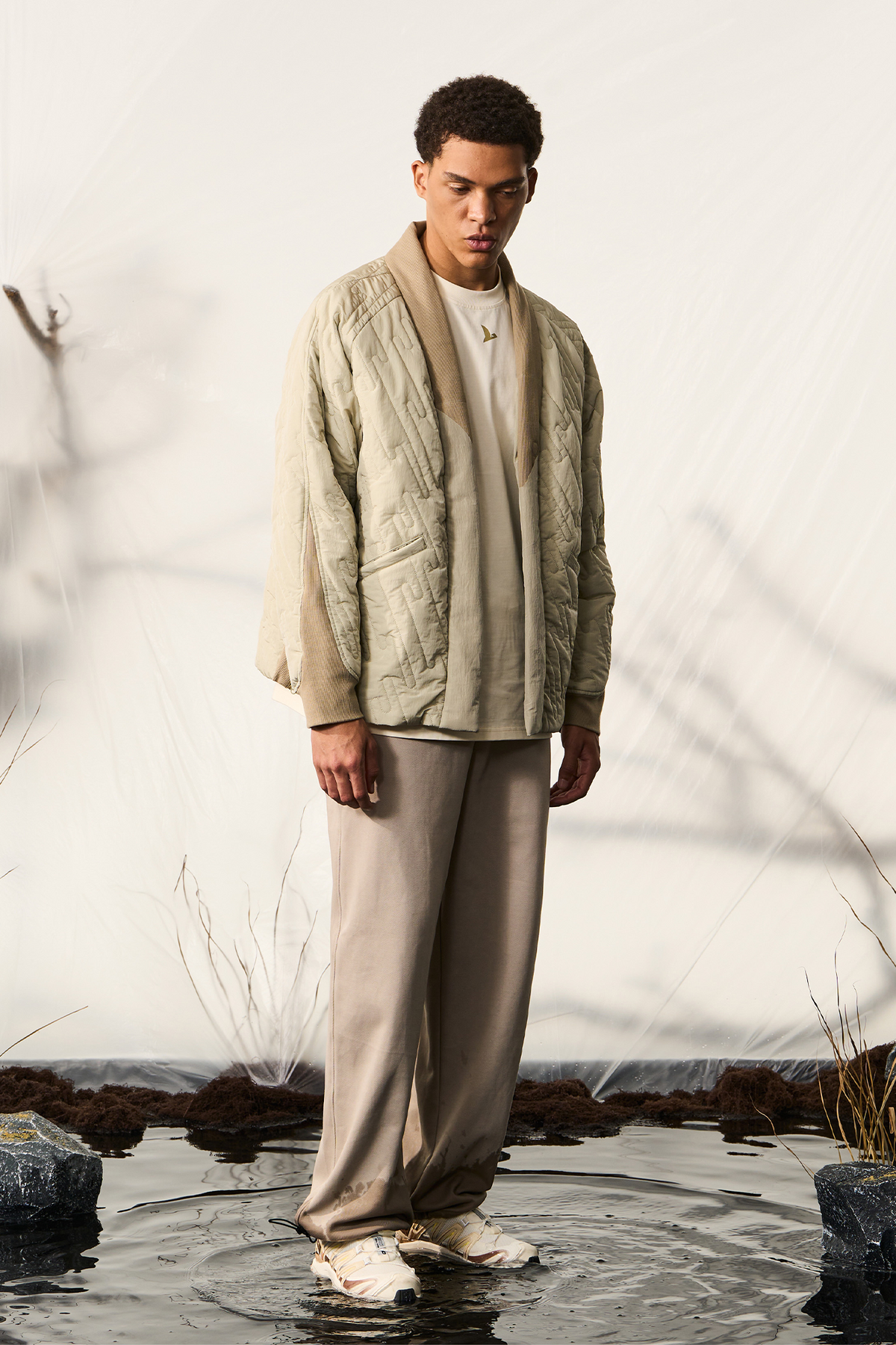 HALCYON Retro Padded Coat, premium urban and streetwear designers apparel on PROJECTISR.com, HALCYON