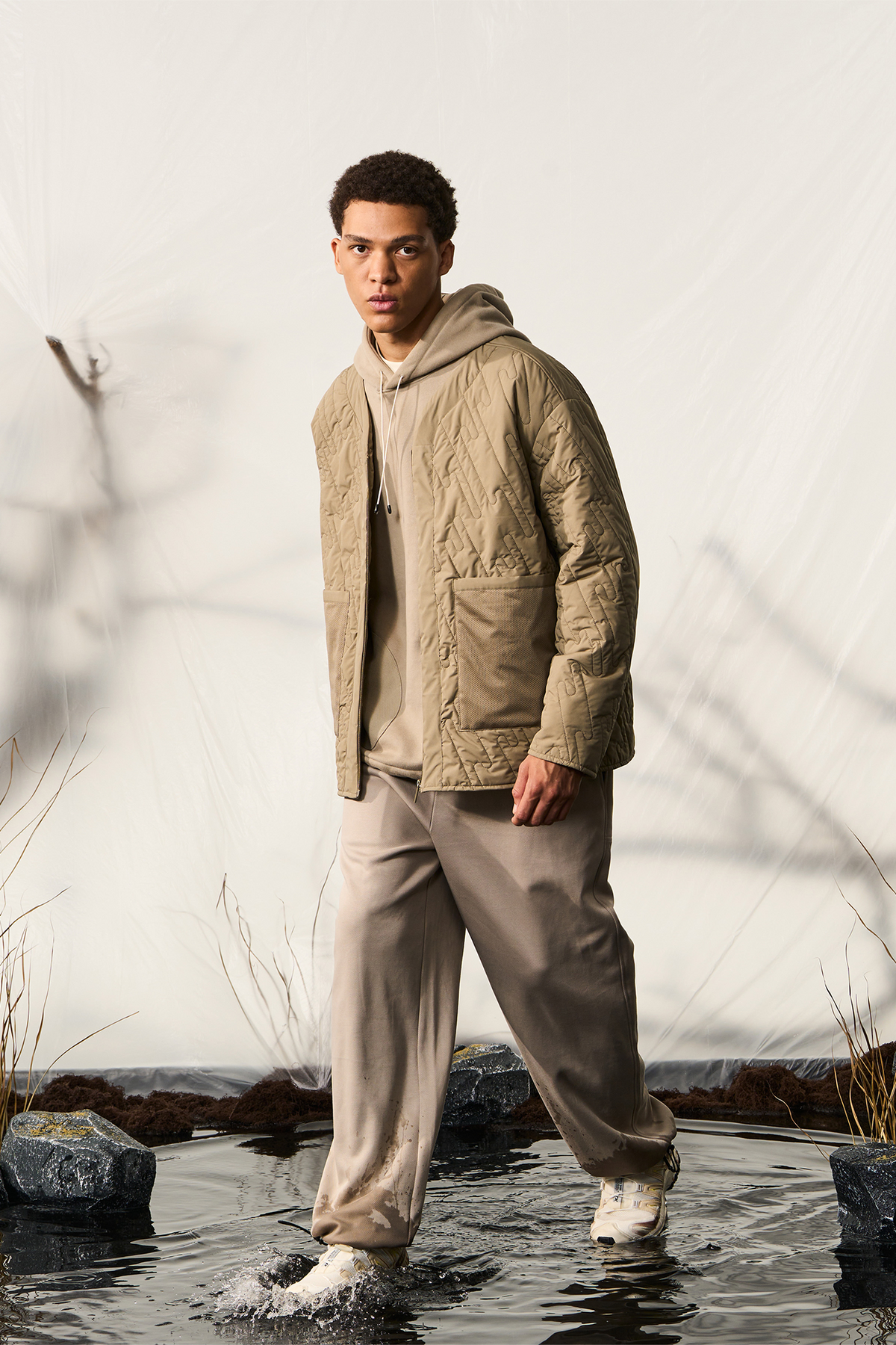 HALCYON Quilted Cotton-Padded Outdoor Jacket, premium urban and streetwear designers apparel on PROJECTISR.com, HALCYON