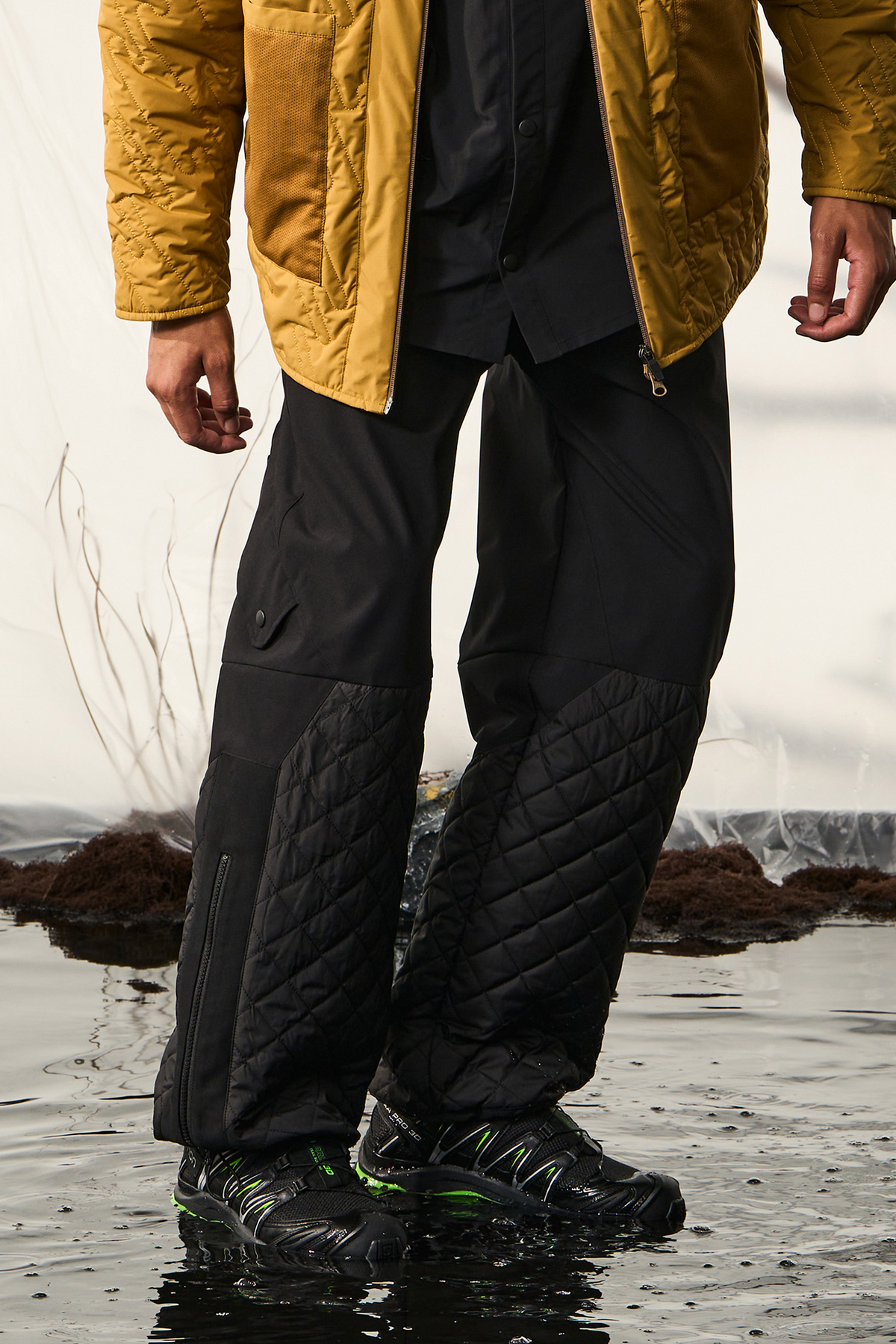 HALCYON Quilted Waterproof Windproof Snow Pants, premium urban and streetwear designers apparel on PROJECTISR.com, HALCYON
