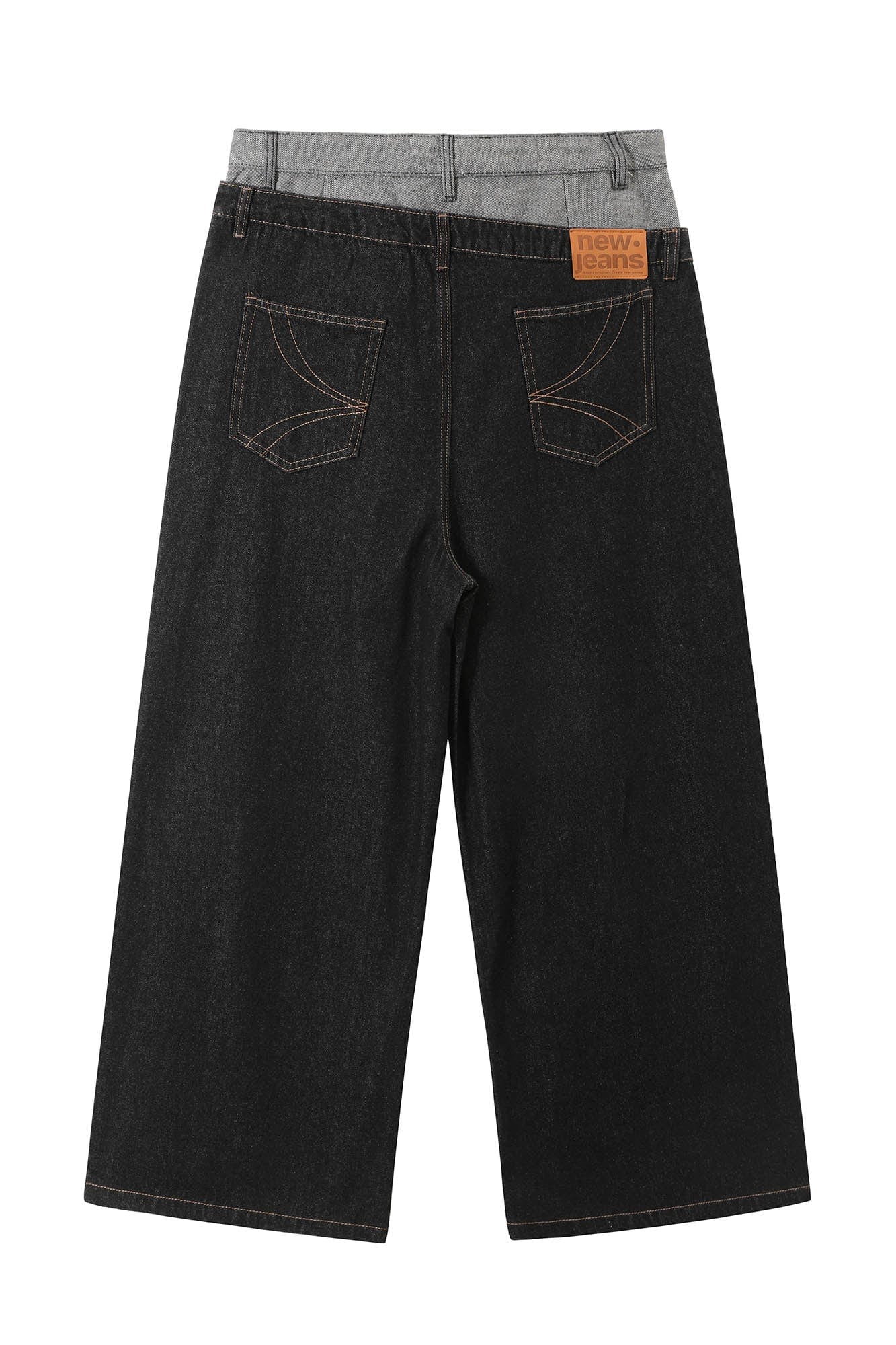 KREATE Washed Double-Waist Jeans