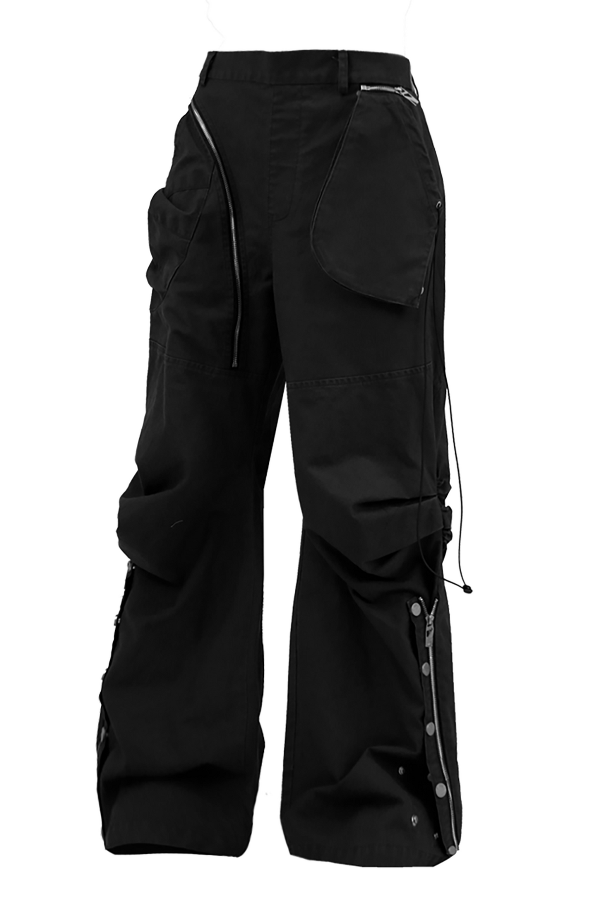 RELABEL Pleated Deconstructed Detachable-Waist Cargo Trousers