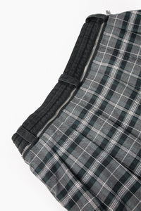 RELABEL Detachable Plaid Back Flap Spliced Jeans