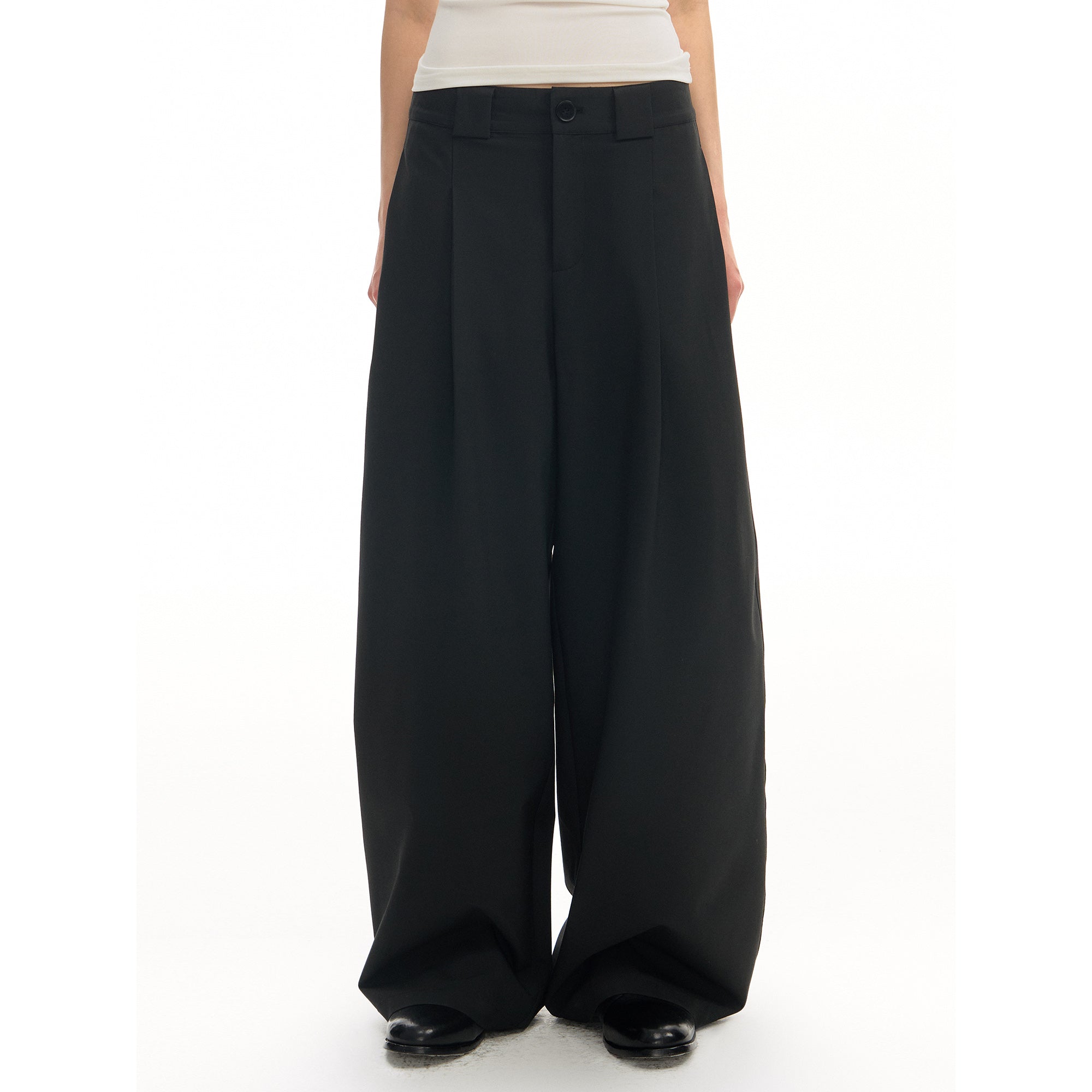 TGNS Pleated Wide-Leg Trousers