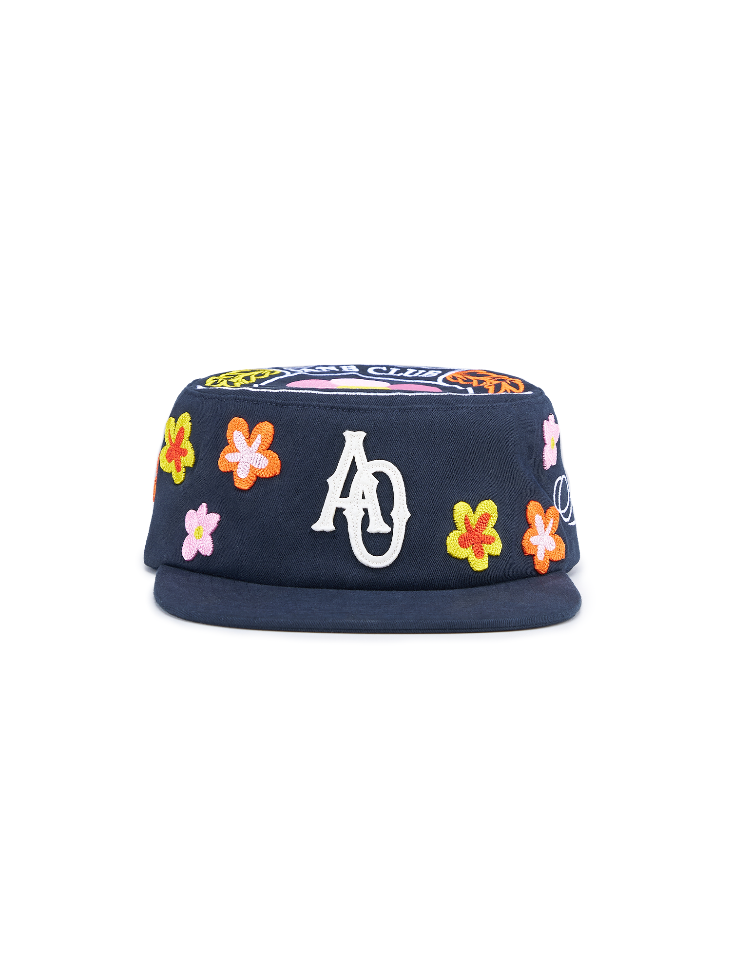 SANB Floral Embroidered Pillbox Cap
