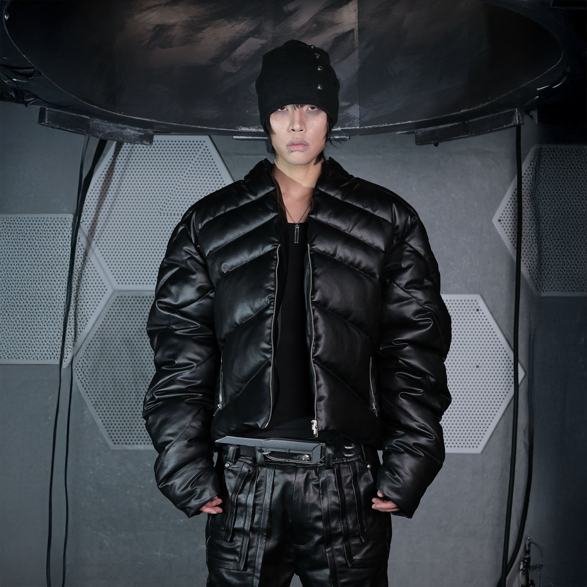 SSIN7 Waxed Chevron Down Jacket