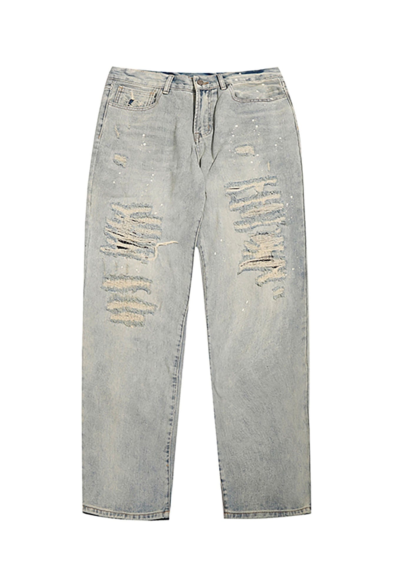 ★GLOWNY★95 DESTROYED STRAIGHT FIT JEANS (GRAY)★正規品 ☆GLOWNY☆95 DESTROYED STRAIGHT FIT JEANS (GRAY)☆正規品