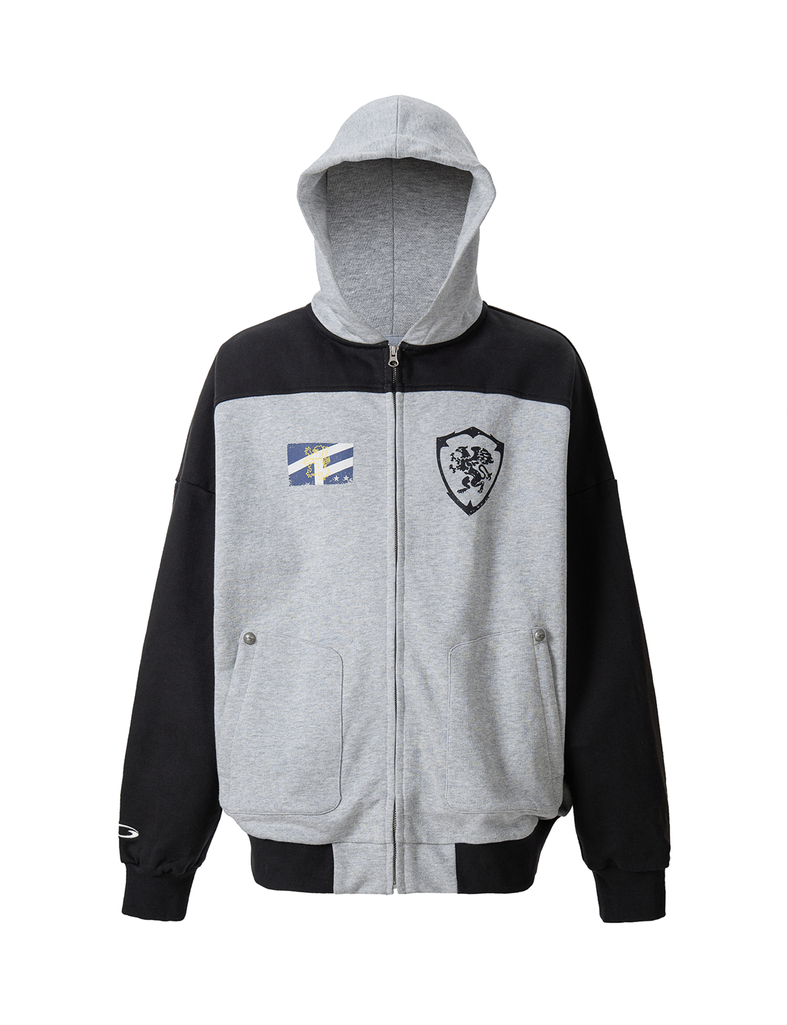 F2CE Contrast Panel Badge Graphic Hooded Jacket