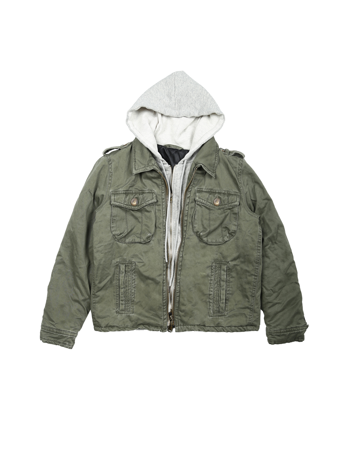 TRECLUB Retro Military Layered Lapel Cotton-Padded Jacket, premium urban and streetwear designers apparel on PROJECTISR.com, TRECLUB