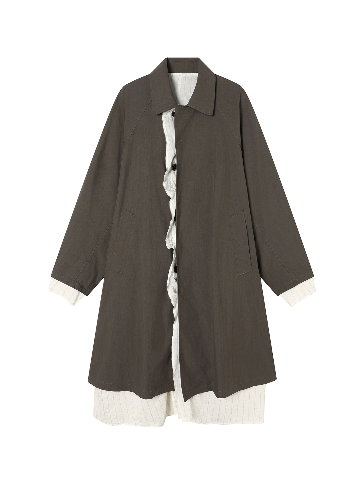 TGNS Retro Oversized Longline Trench Coat
