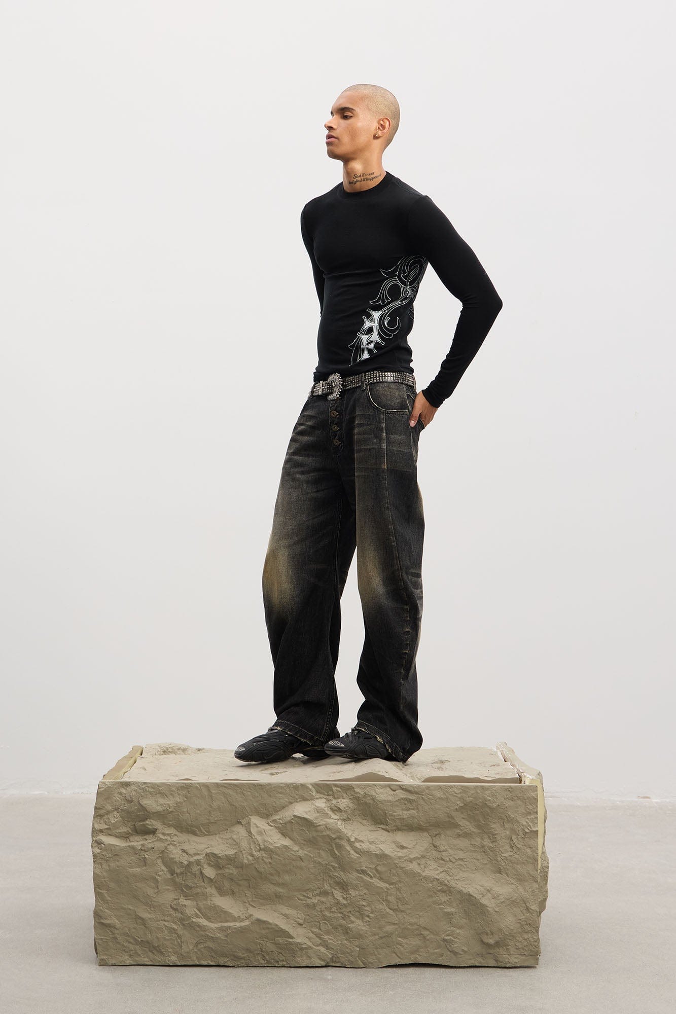 DND4DES Cross Vine Slim Long-Sleeve Tee, premium urban and streetwear designers apparel on PROJECTISR.com, DND4DES