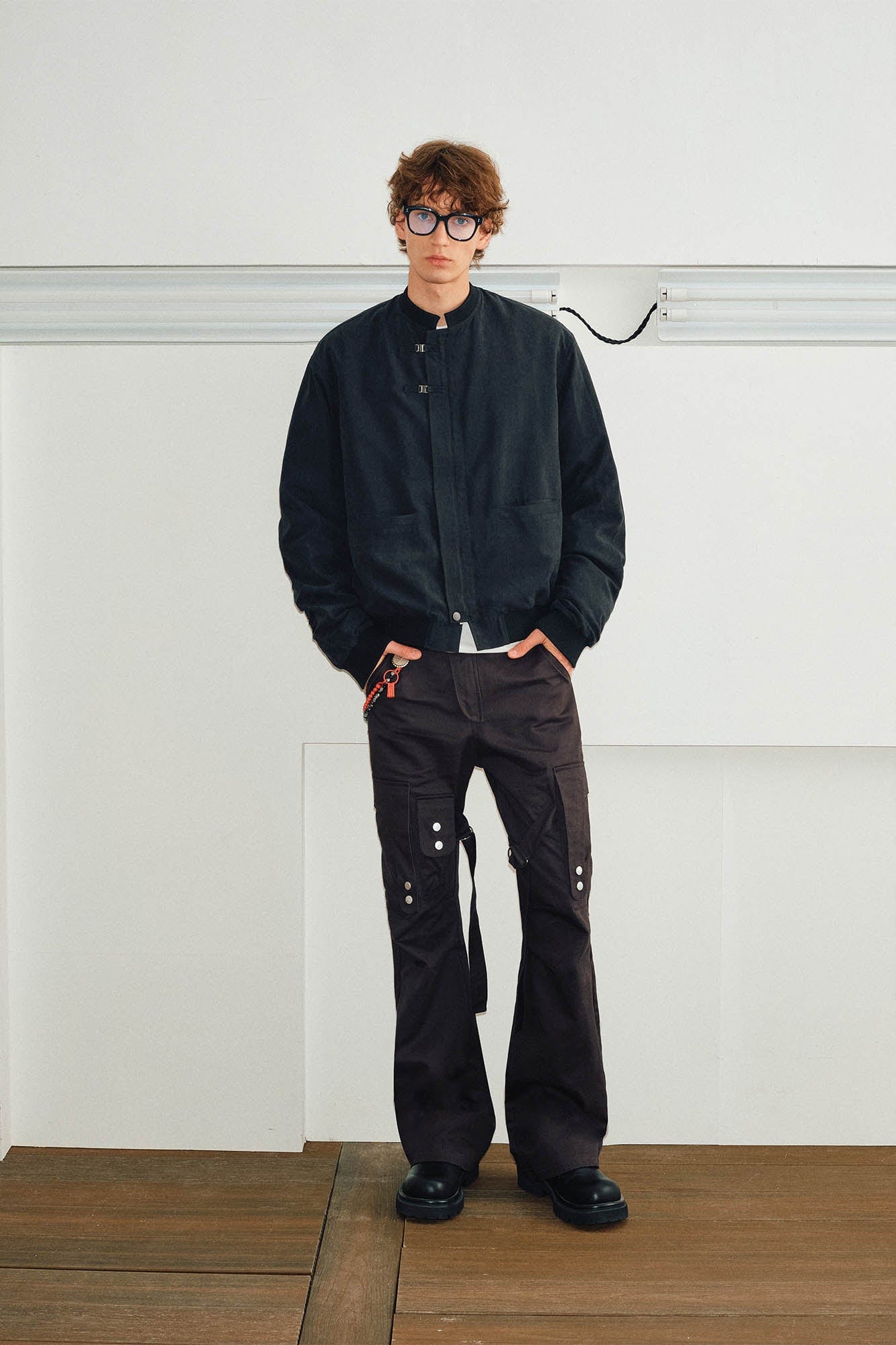 KREATE Multi-Pocket Strap Flared Pants