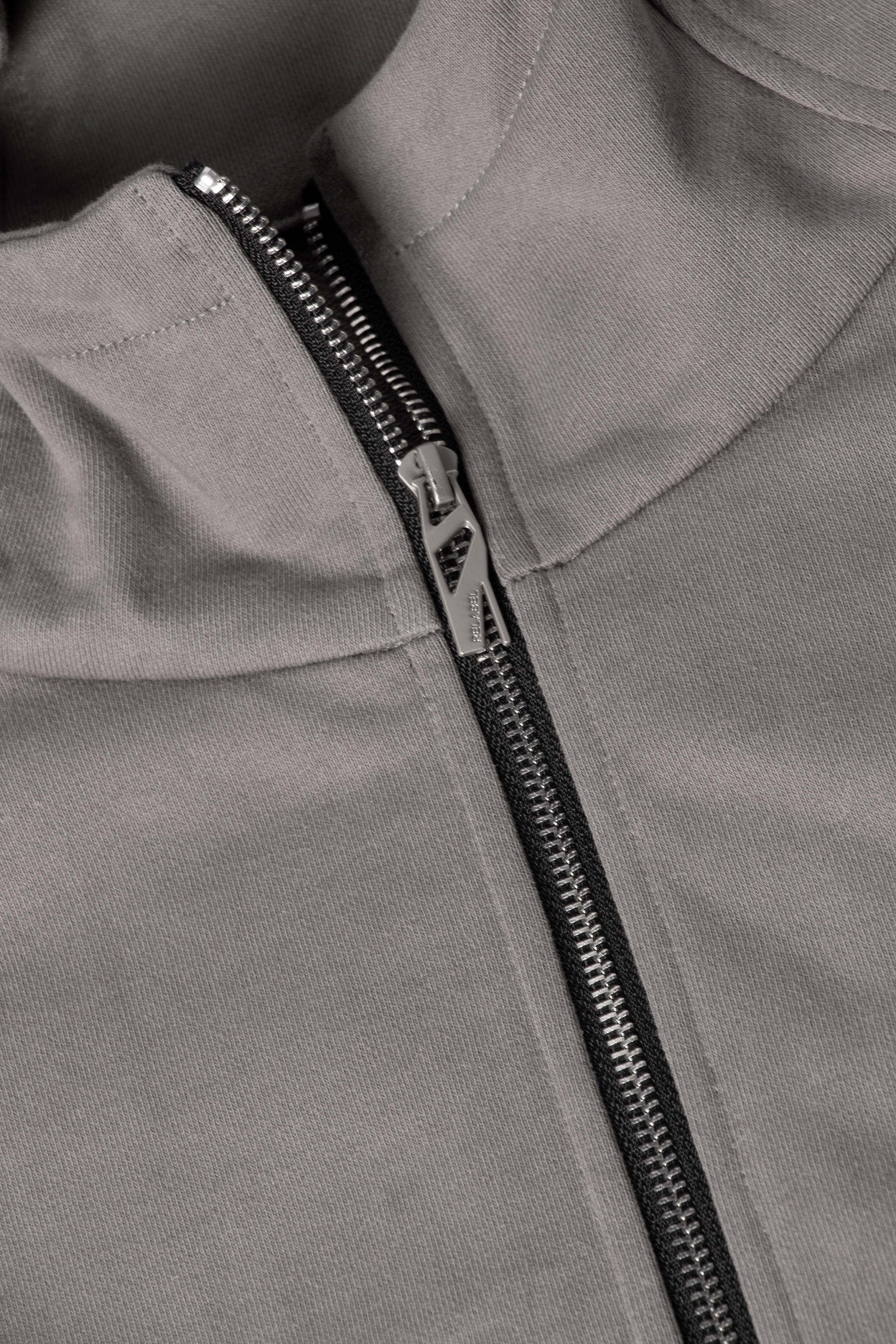 RELABEL Spliced Zipper Pocket Zip-Up Hoodie