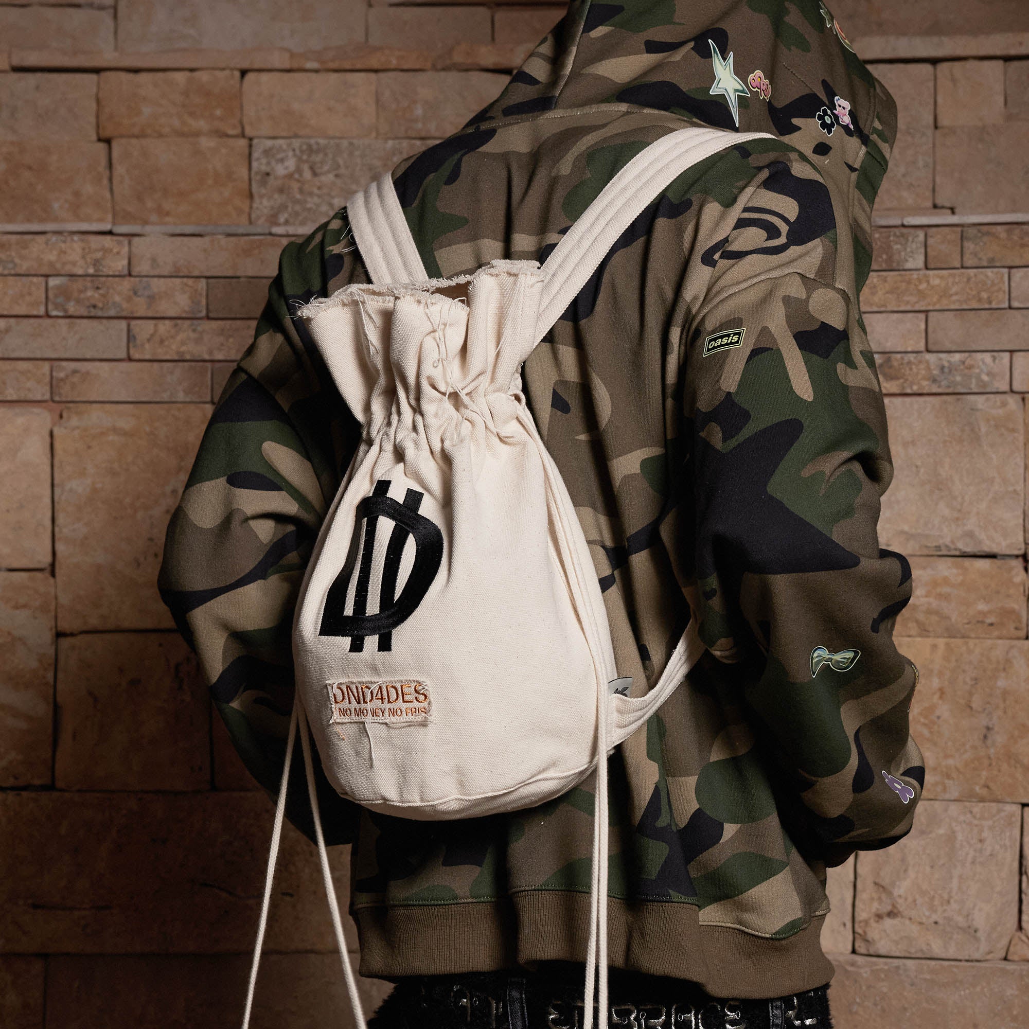 DND4DES LOGO Drawstring Bucket Backpack