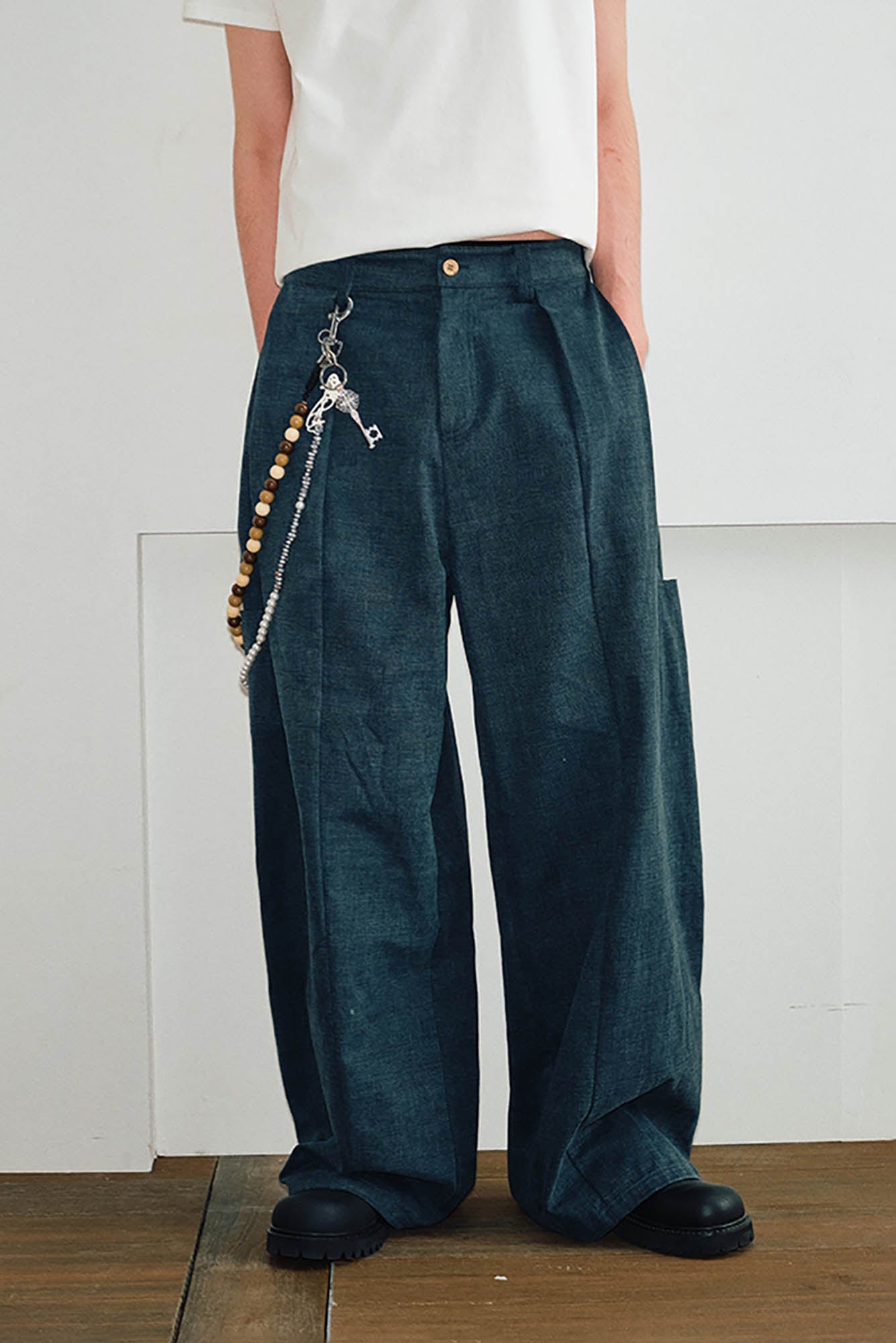 KREATE Pleated Multi-Pocket Baggy Pants