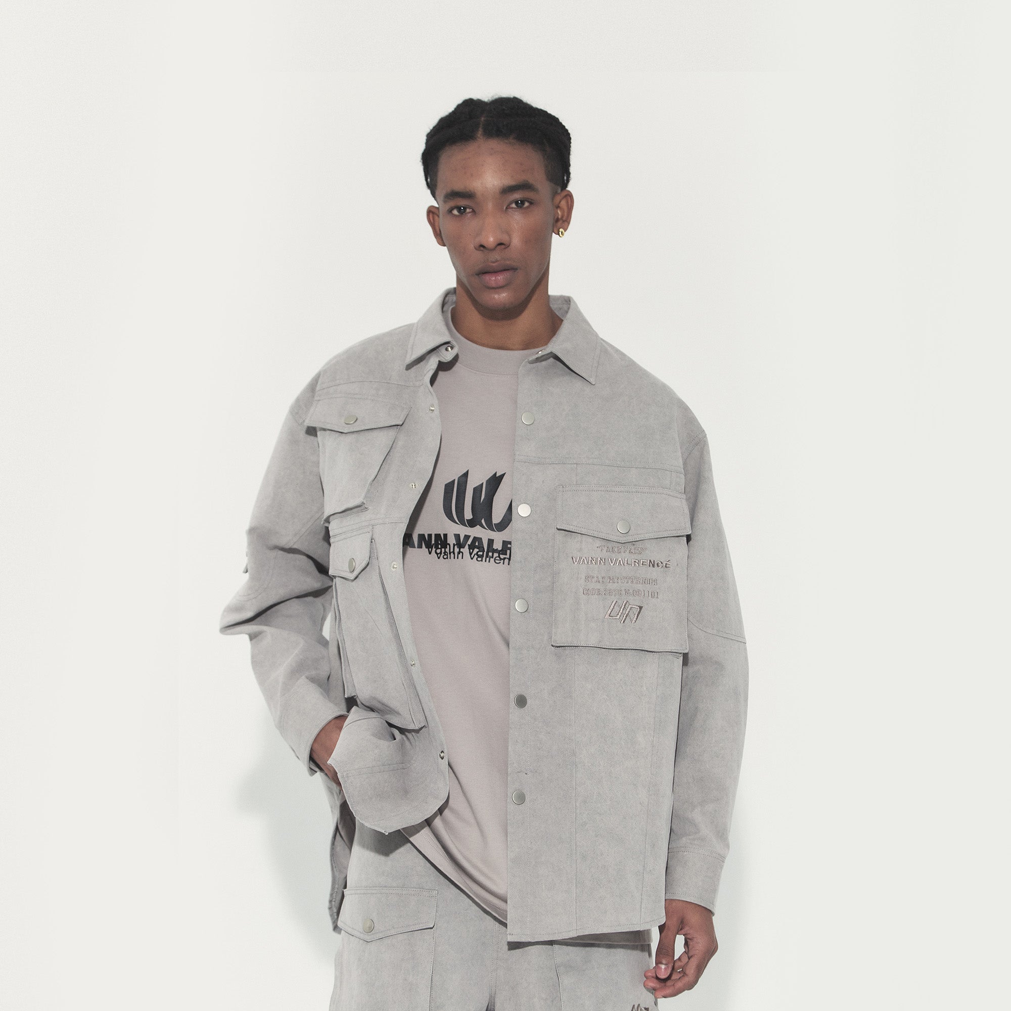 VANN VALRENCE Utility Washed Multi-Pocket Shirt Jacket, premium urban and streetwear designers apparel on PROJECTISR.com, VANN VALRENCE