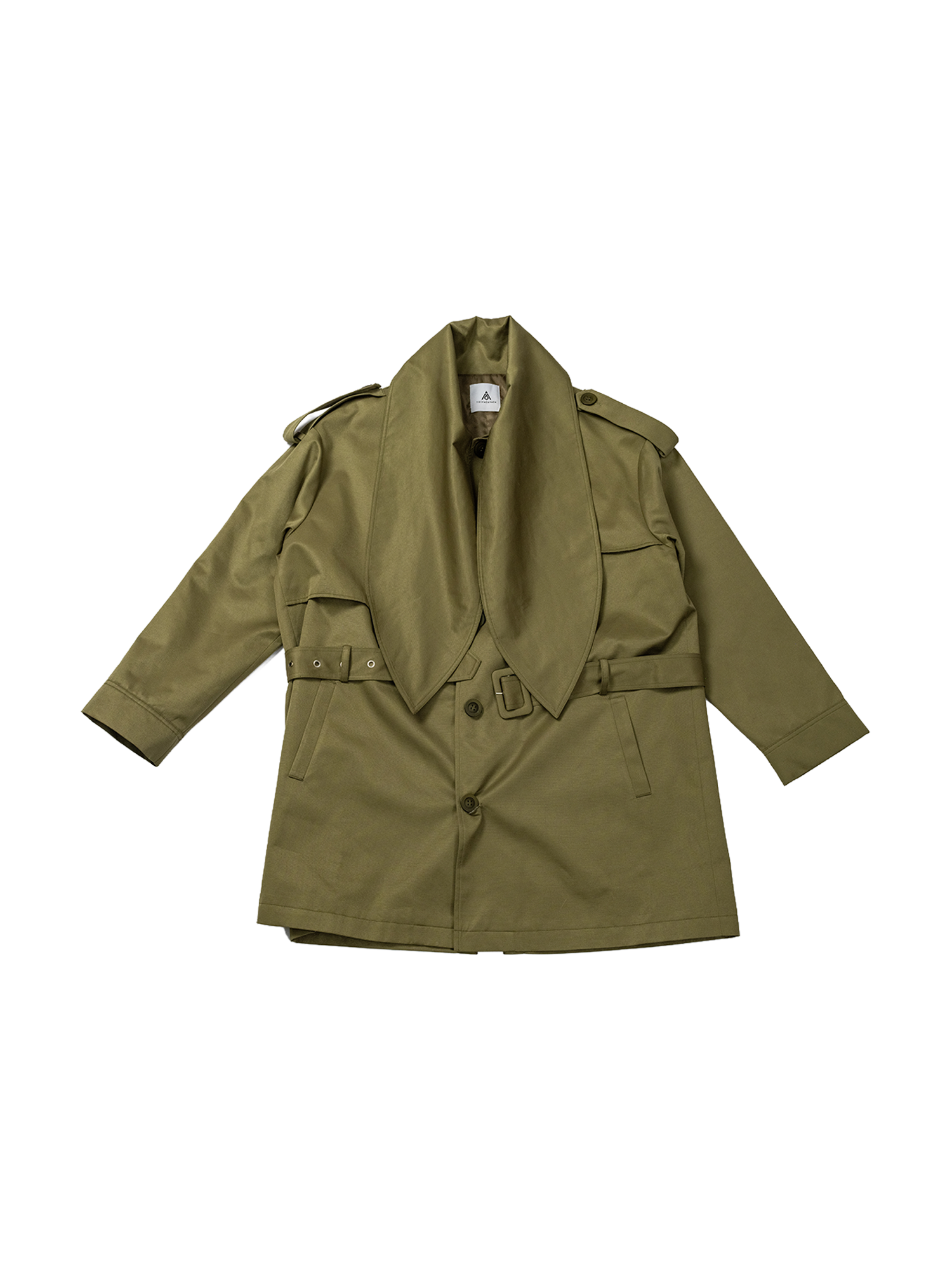 KADAKADA Scarf-Tie Waterproof Belted Trench