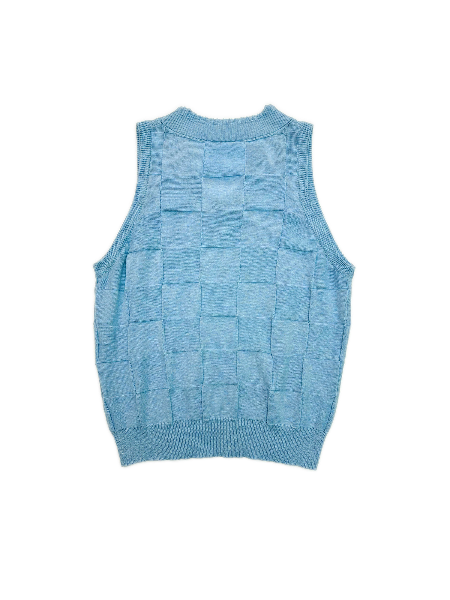 KADAKADA Checkerboard V-Neck Knitted Vest, premium urban and streetwear designers apparel on PROJECTISR.com, KADAKADA