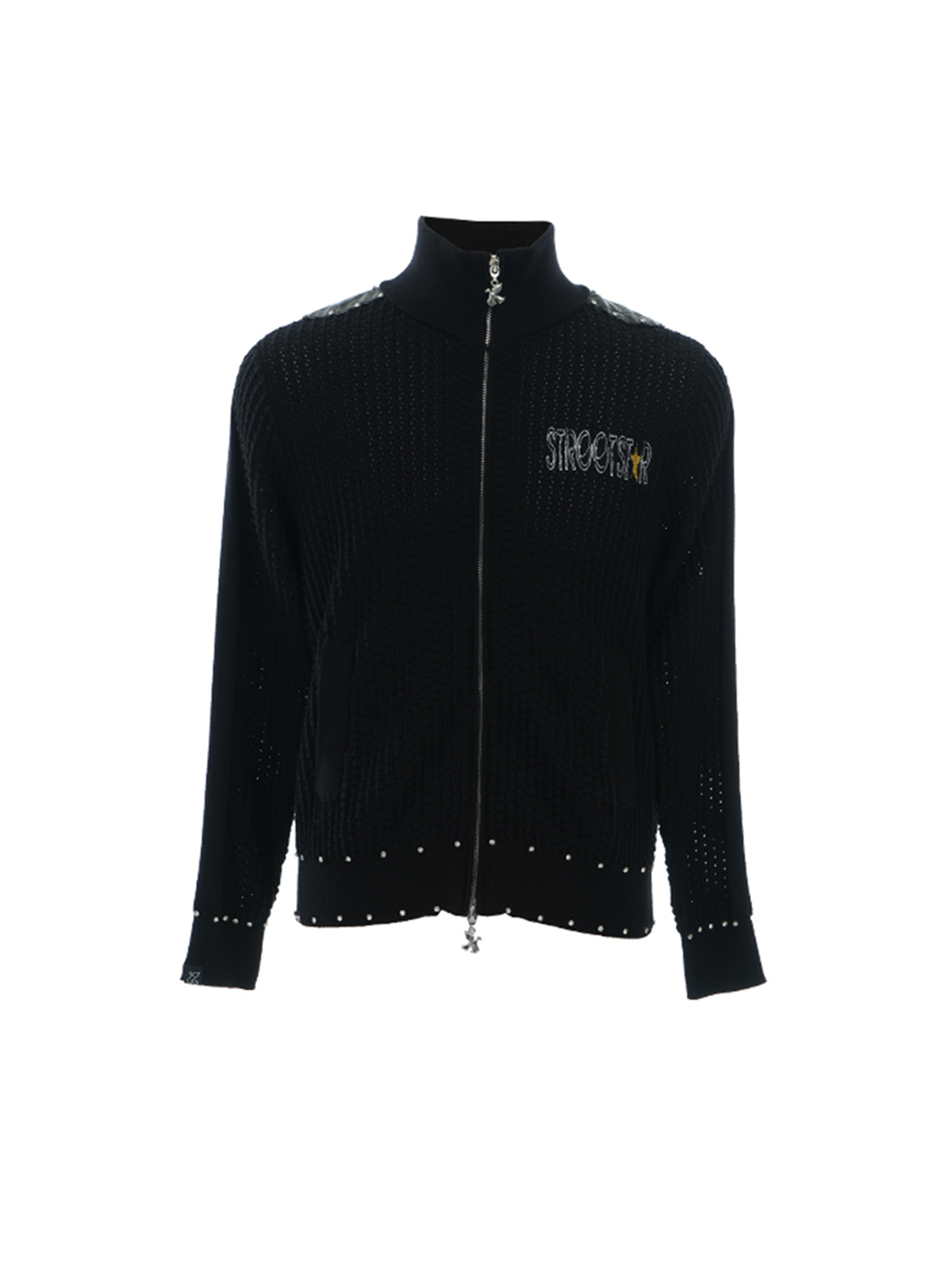 VINKID Chain-Link Feather Knit Zip-Up Jacket, premium urban and streetwear designers apparel on PROJECTISR.com, VINKID