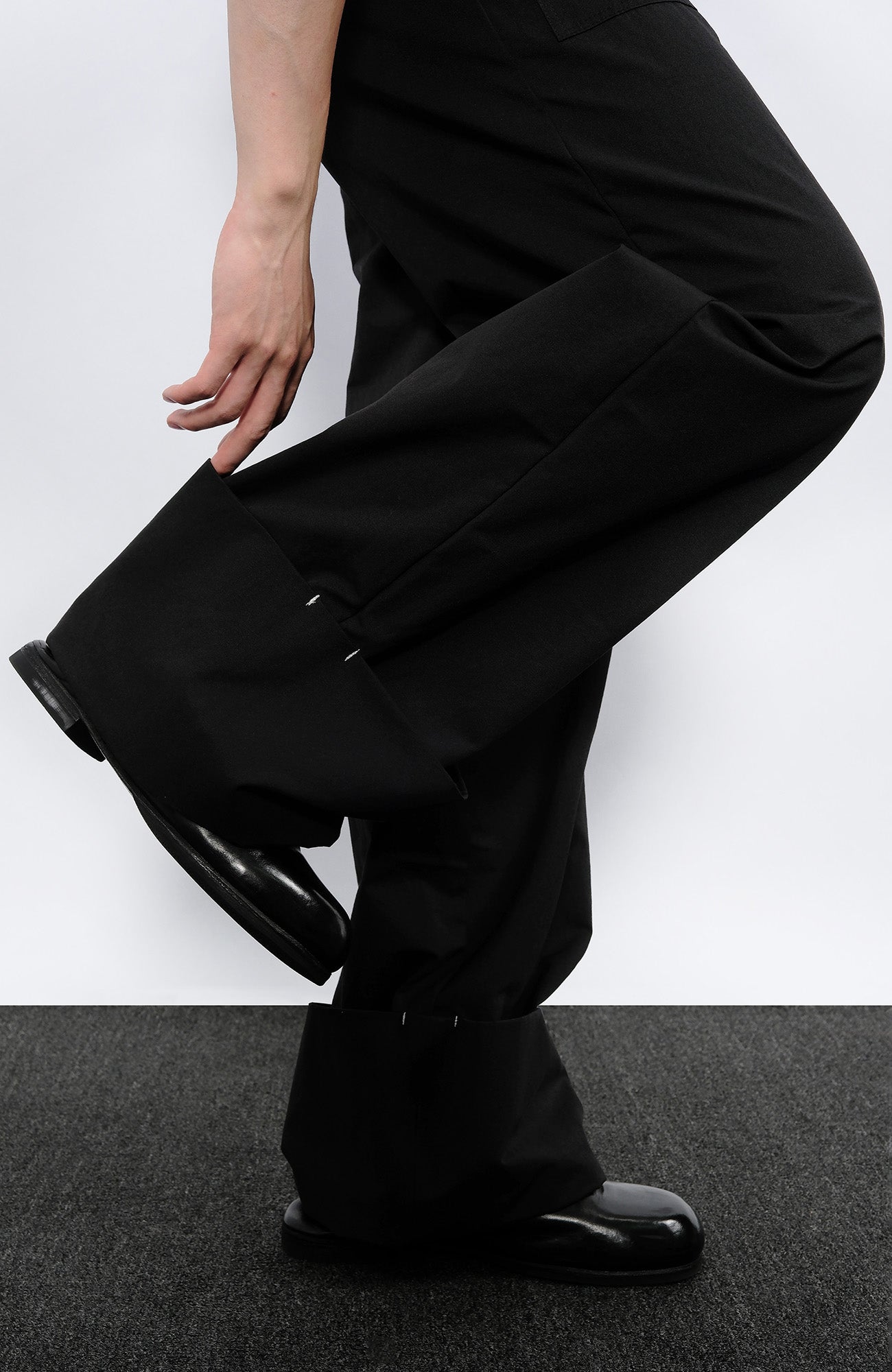 7440 37 1 Wide Cuffed Straight-Leg Pants, premium urban and streetwear designers apparel on PROJECTISR.com, 7440 37 1