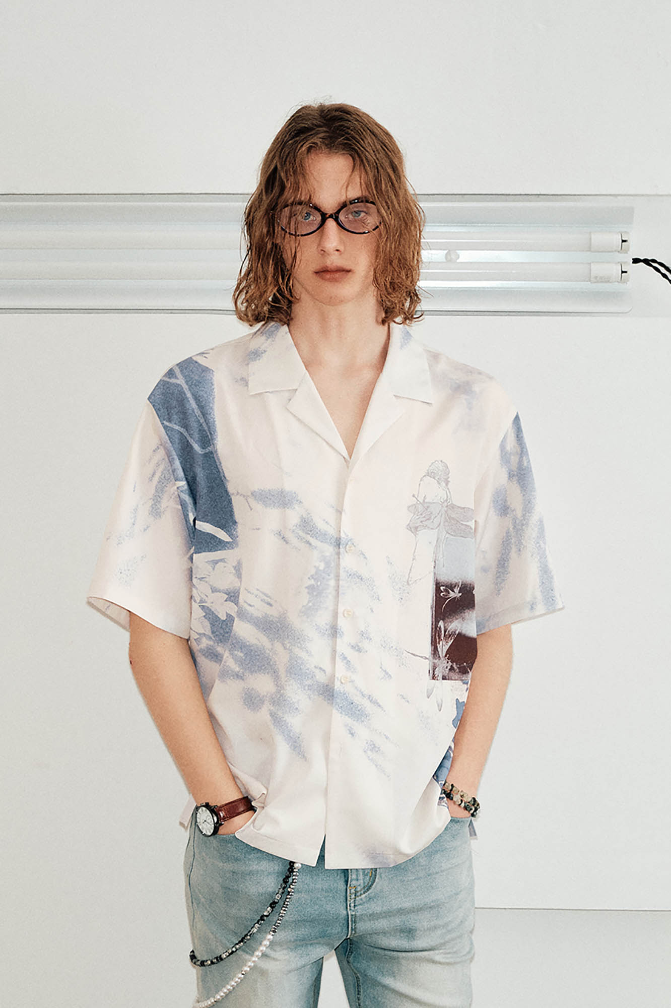 KREATE Garden Silhouette Full Print Cuban Half Shirt, premium urban and streetwear designers apparel on PROJECTISR.com, KREATE
